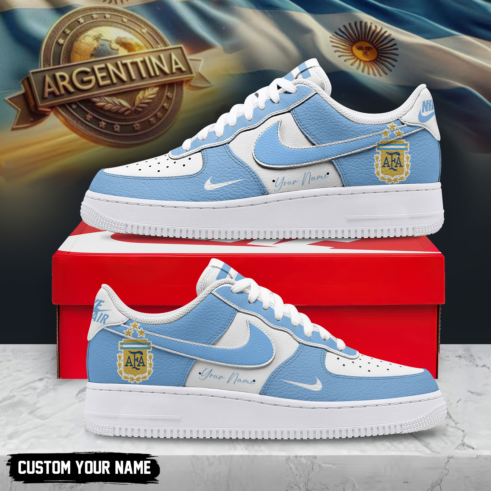 Argentina x Premium World Cup 2026 Custom AF1 Shoes TTH100614