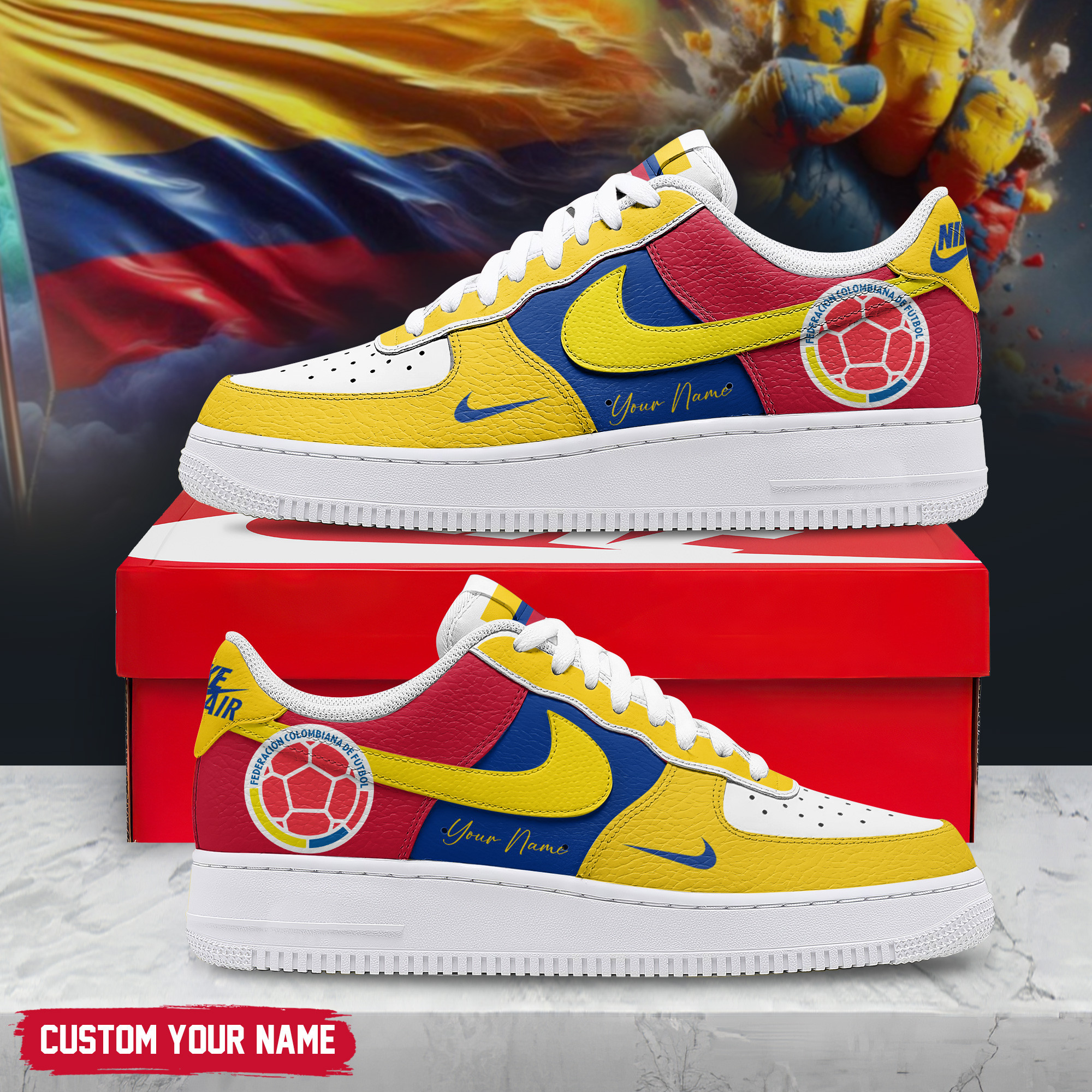 Colombia x Premium World Cup 2026 Custom AF1 Shoes TTH100614