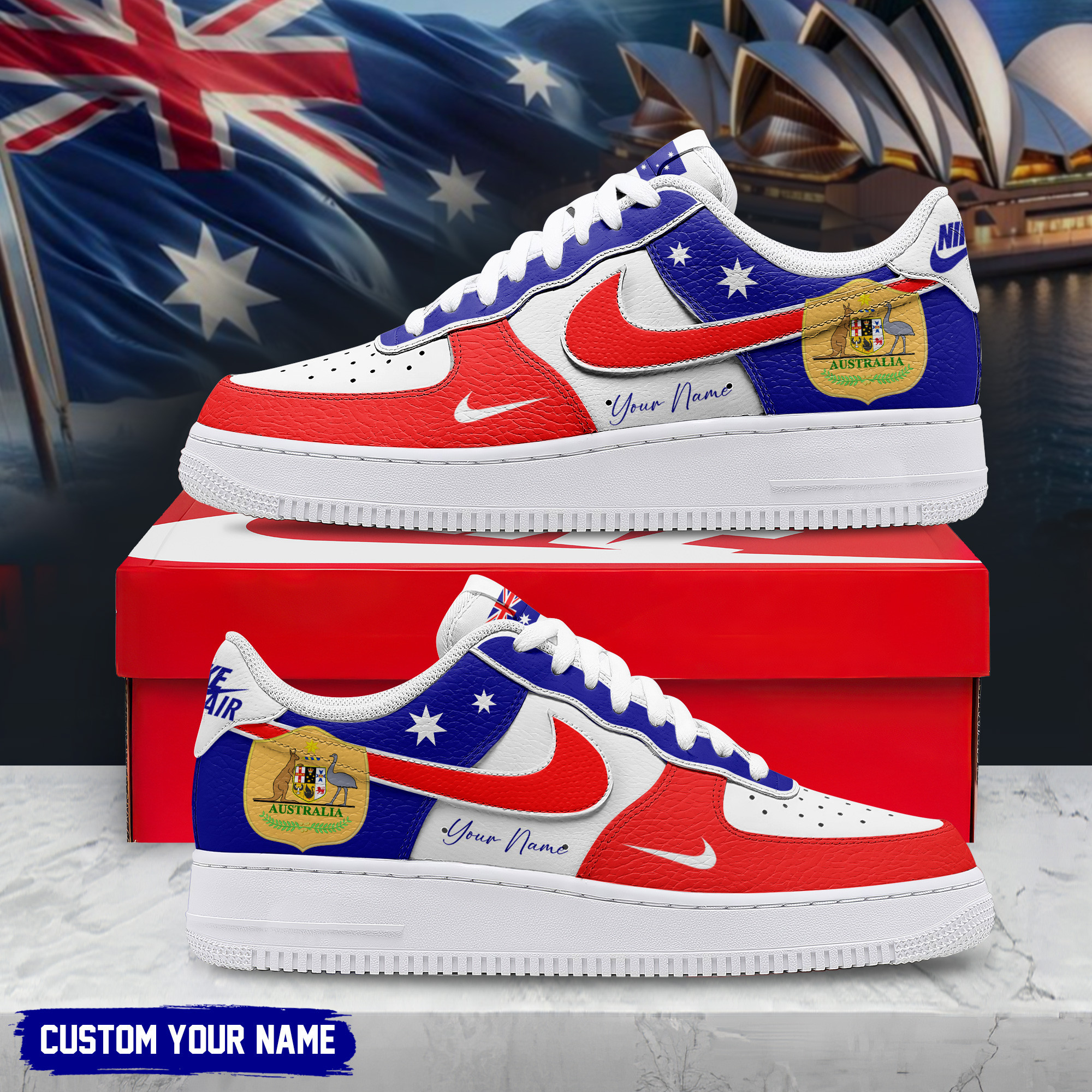 Australia x Premium World Cup 2026 Custom AF1 Shoes TTH100614