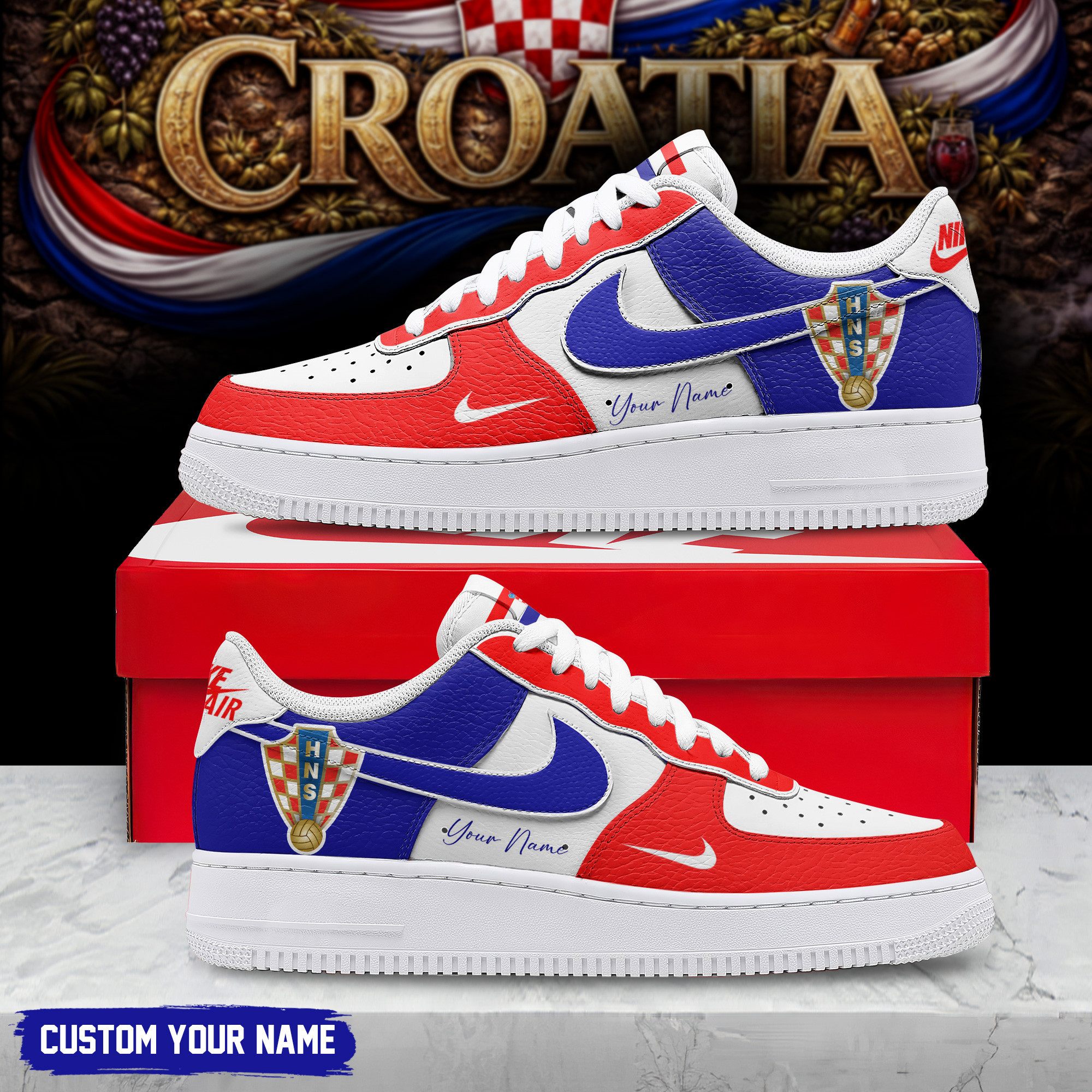 Croatia x Premium World Cup 2026 Custom AF1 Shoes TTH100614