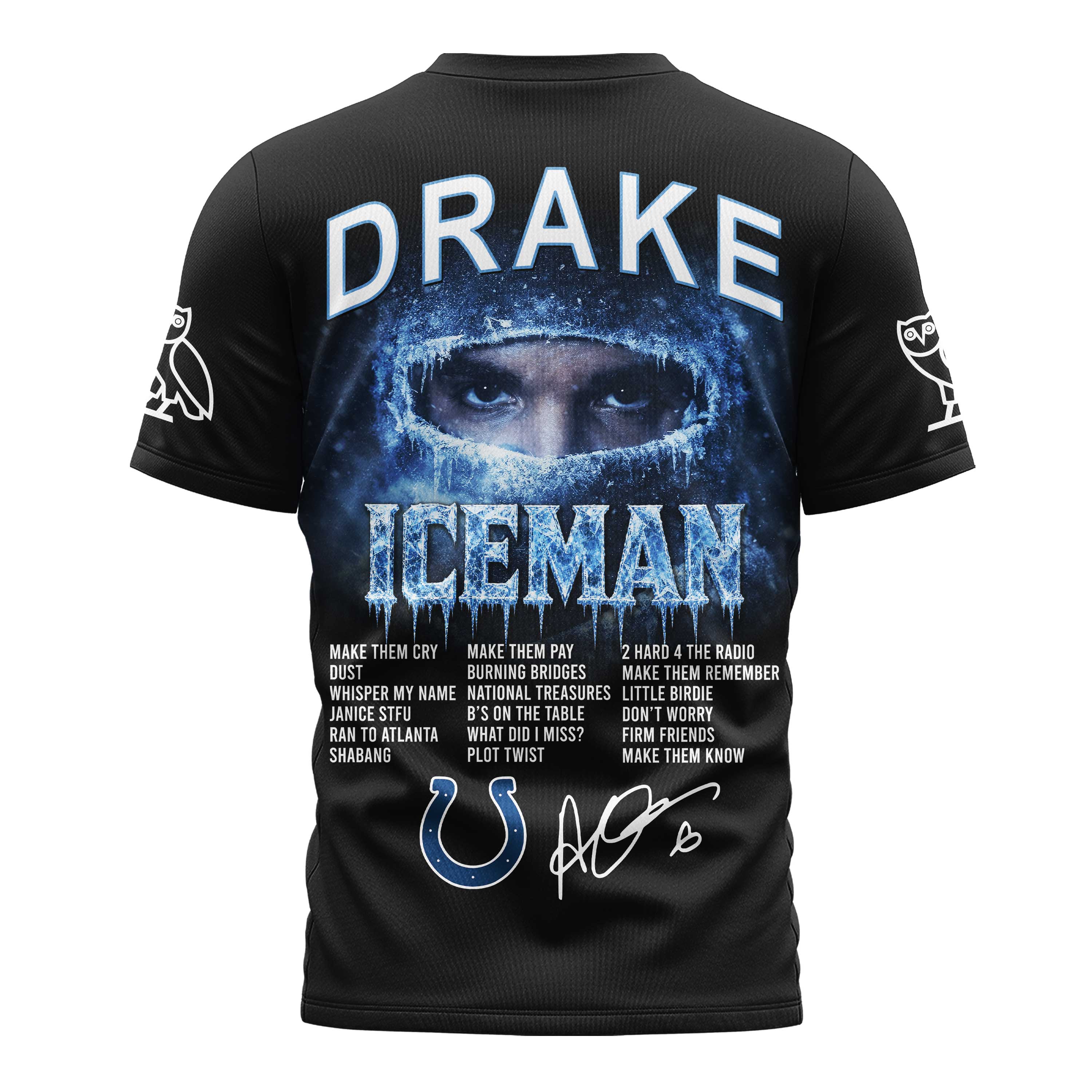 Indianapolis Colts x Premium NFL Drake Ice Man 3D T-Shirt – Limited Edition TTH200503 - Image 3