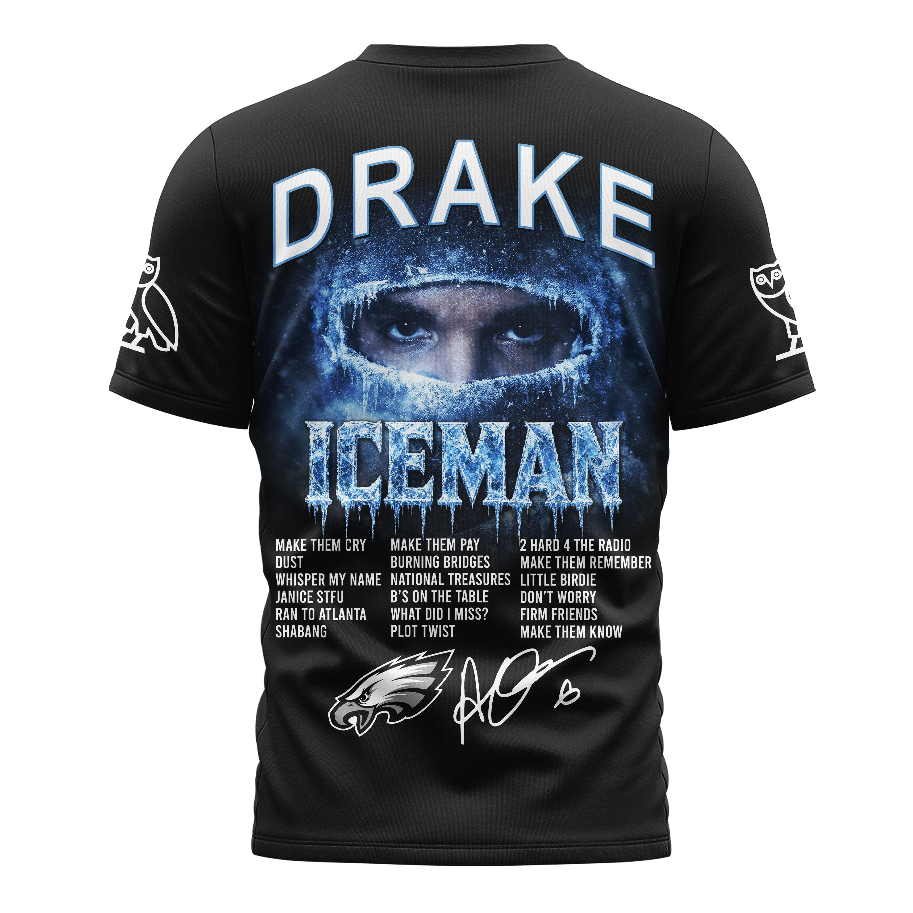 Philadelphia Eagles x Premium NFL Drake Ice Man 3D T-Shirt – Limited Edition TTH200503 - Image 3