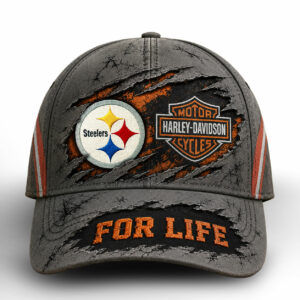 Pittsburgh Steelers x Premium NFL Harley Davidson For Life Classic Cap – Limited Edition TTH200502