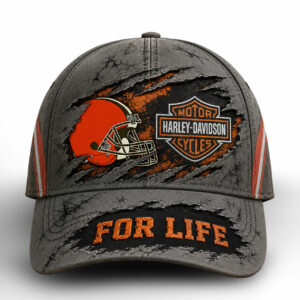 Cleveland Browns x Premium NFL Harley Davidson For Life Classic Cap – Limited Edition TTH200502