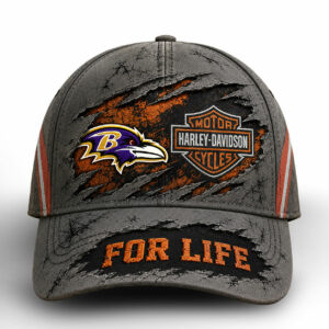 Baltimore Ravens x Premium NFL Harley Davidson For Life Classic Cap – Limited Edition TTH200502