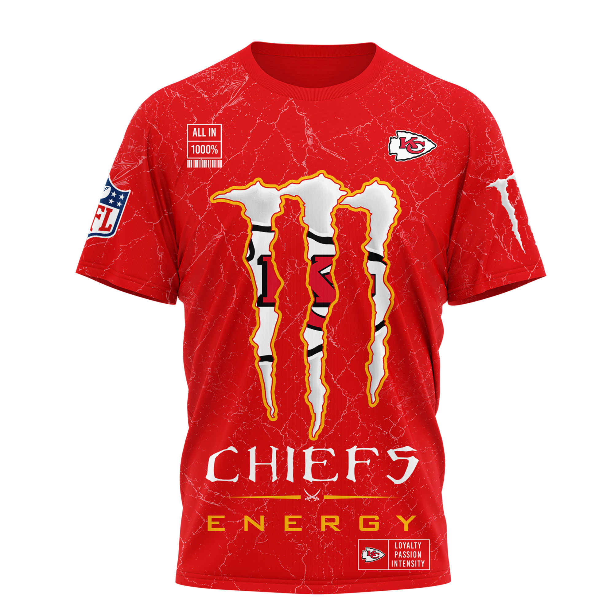 Kansas City Chiefs x Premium NFL Monster Energy Nutrition 3D T-Shirt – Limited Edition TTH200500