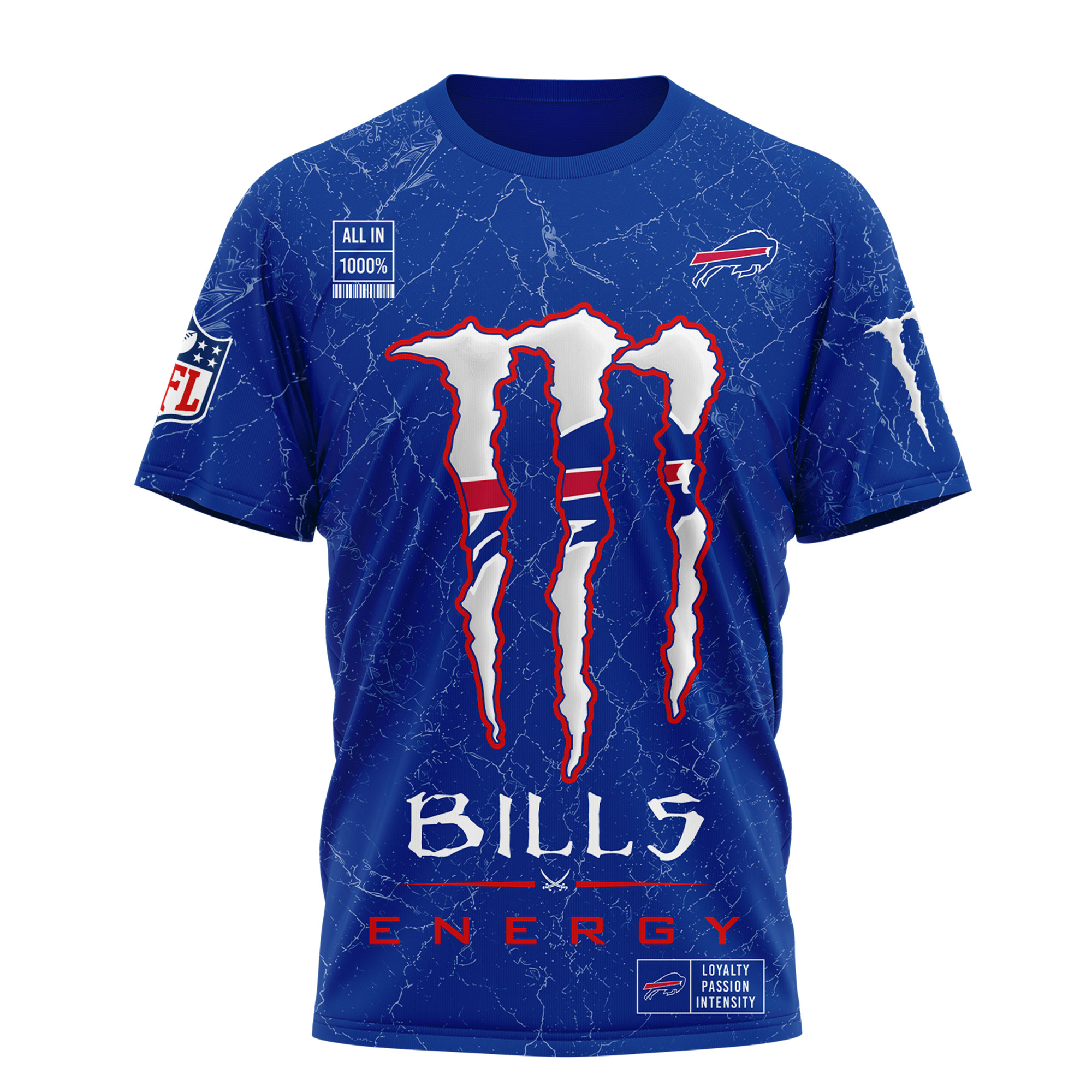 Buffalo Bills x Premium NFL Monster Energy Nutrition 3D T-Shirt – Limited Edition TTH200500