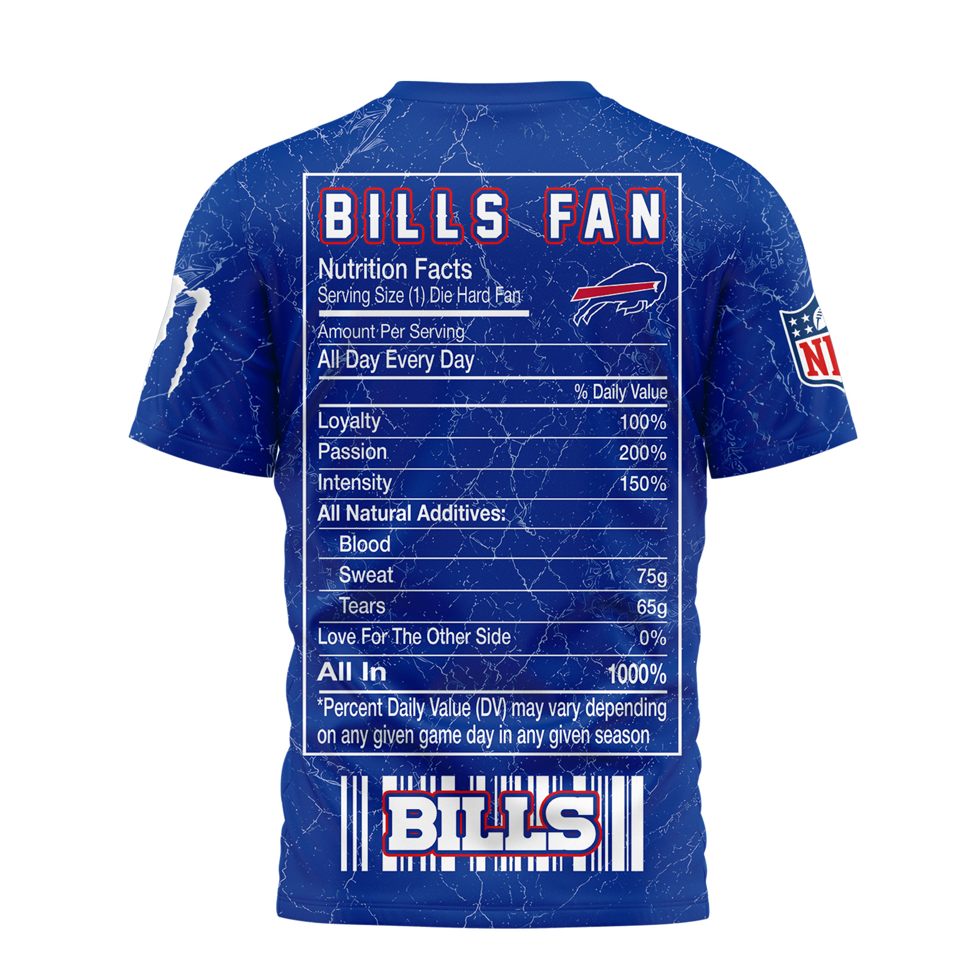Buffalo Bills x Premium NFL Monster Energy Nutrition 3D T-Shirt – Limited Edition TTH200500 - Image 3