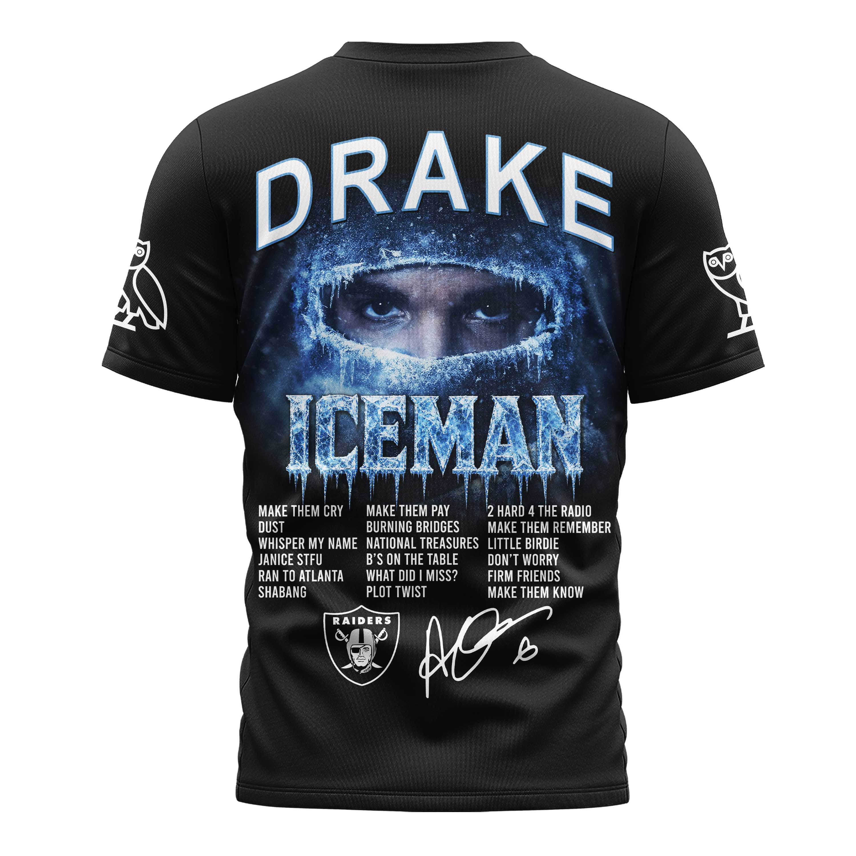Las Vegas Raiders x Premium NFL Drake Ice Man 3D T-Shirt – Limited Edition TTH200503 - Image 3