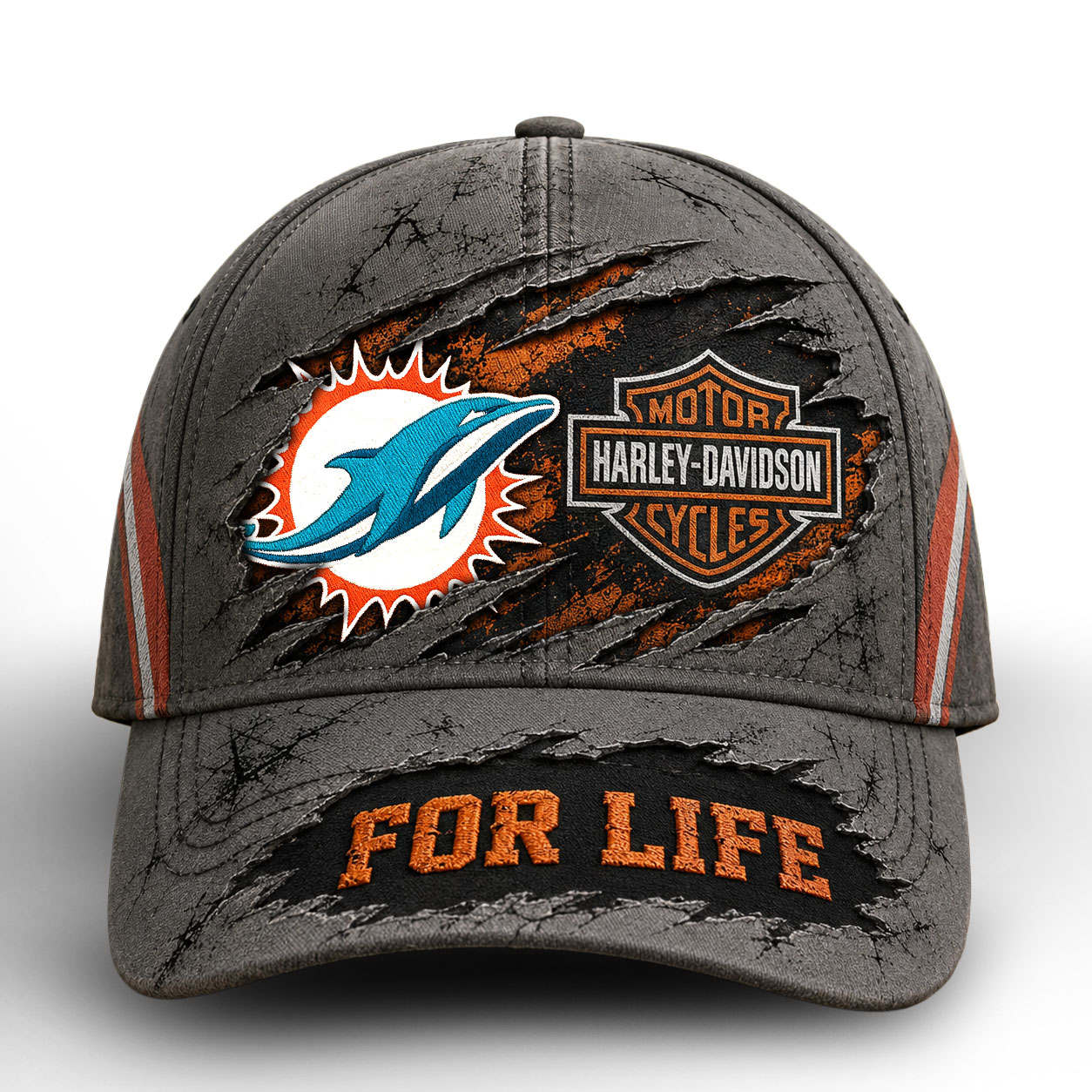 Miami Dolphins x Premium NFL Harley Davidson For Life Classic Cap – Limited Edition TTH200502