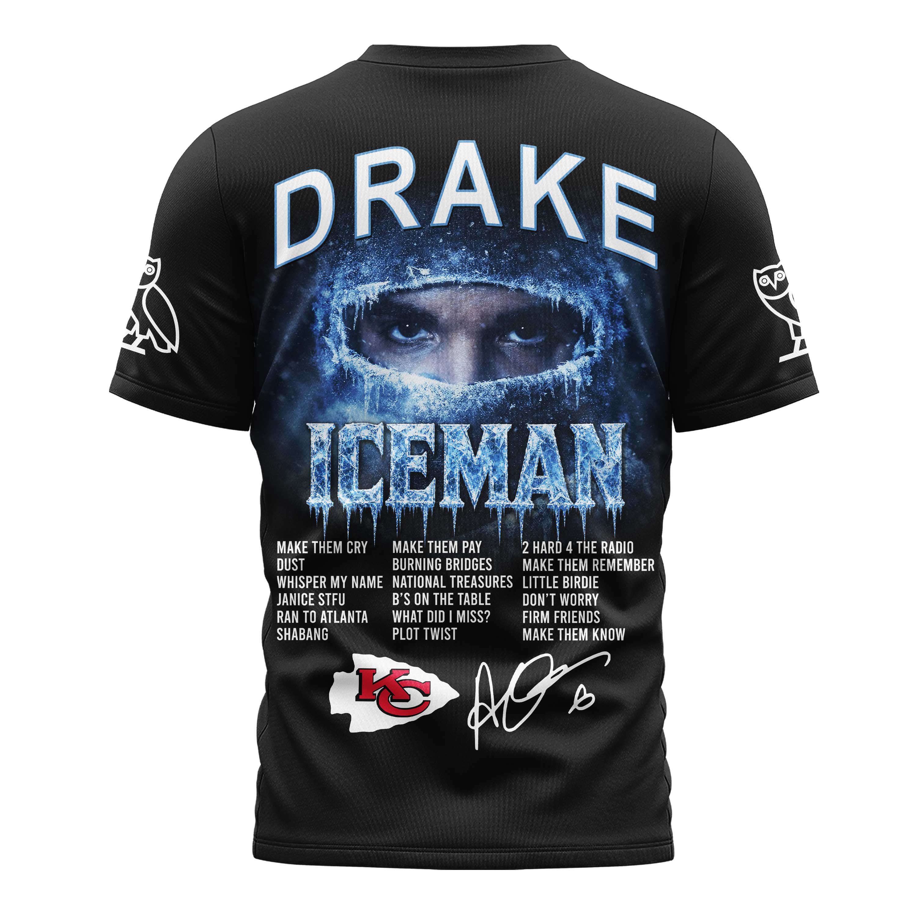 Kansas City Chiefs x Premium NFL Drake Ice Man 3D T-Shirt – Limited Edition TTH200503 - Image 3