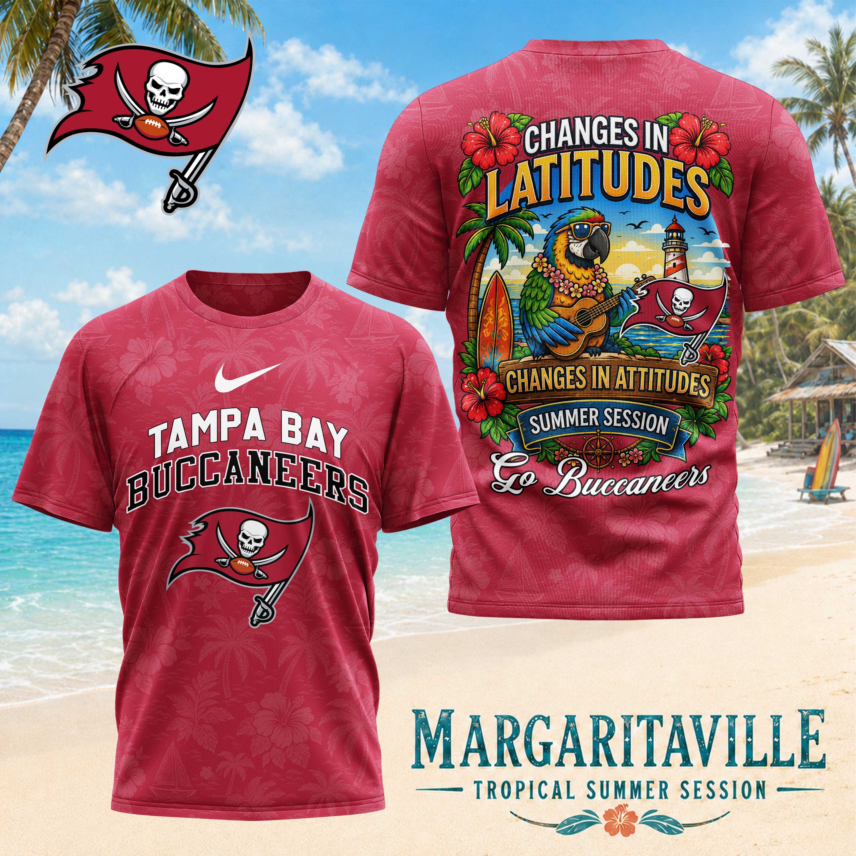 Tampa Bay Buccaneers x Premium NFL Changes in Latitudes 3D T-Shirt – Limited Edition TTH200507 - Image 2