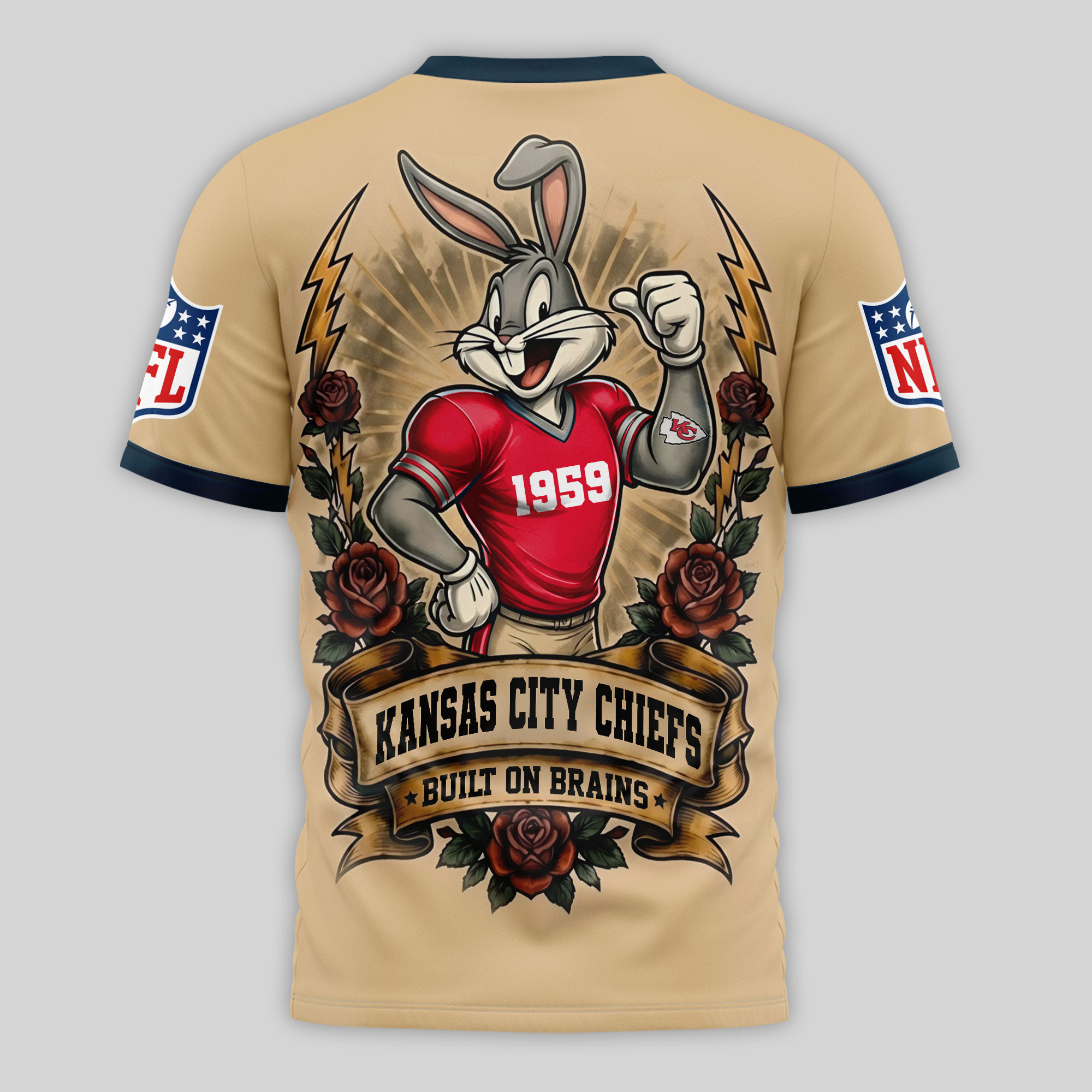 Kansas City Chiefs x Premium NFL Old School Game Day 3D T-Shirt – Limited Edition TTH200506 - Image 3