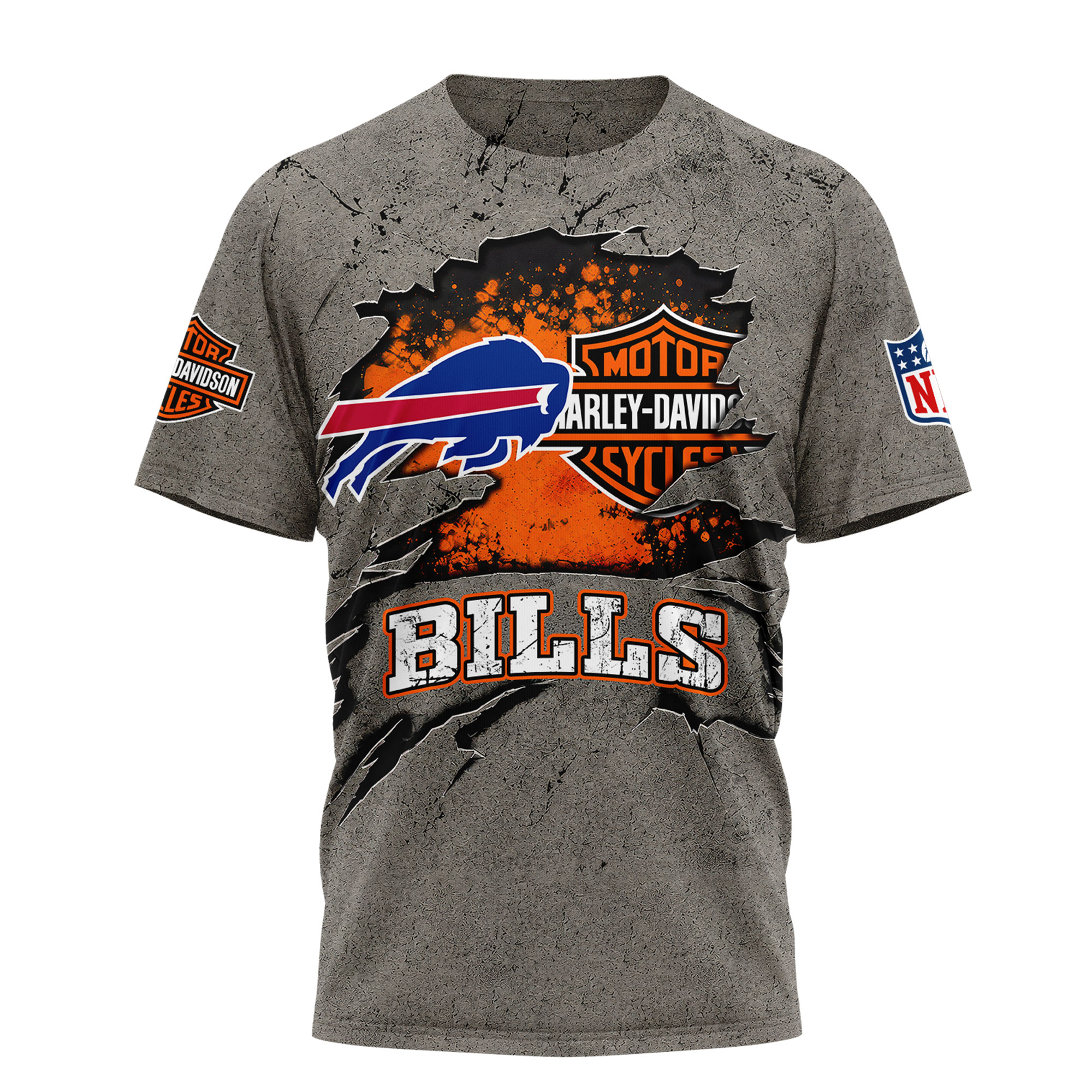 Buffalo Bills x Premium NFL Harley Davidson For Life 3D T-Shirt – Limited Edition TTH200510