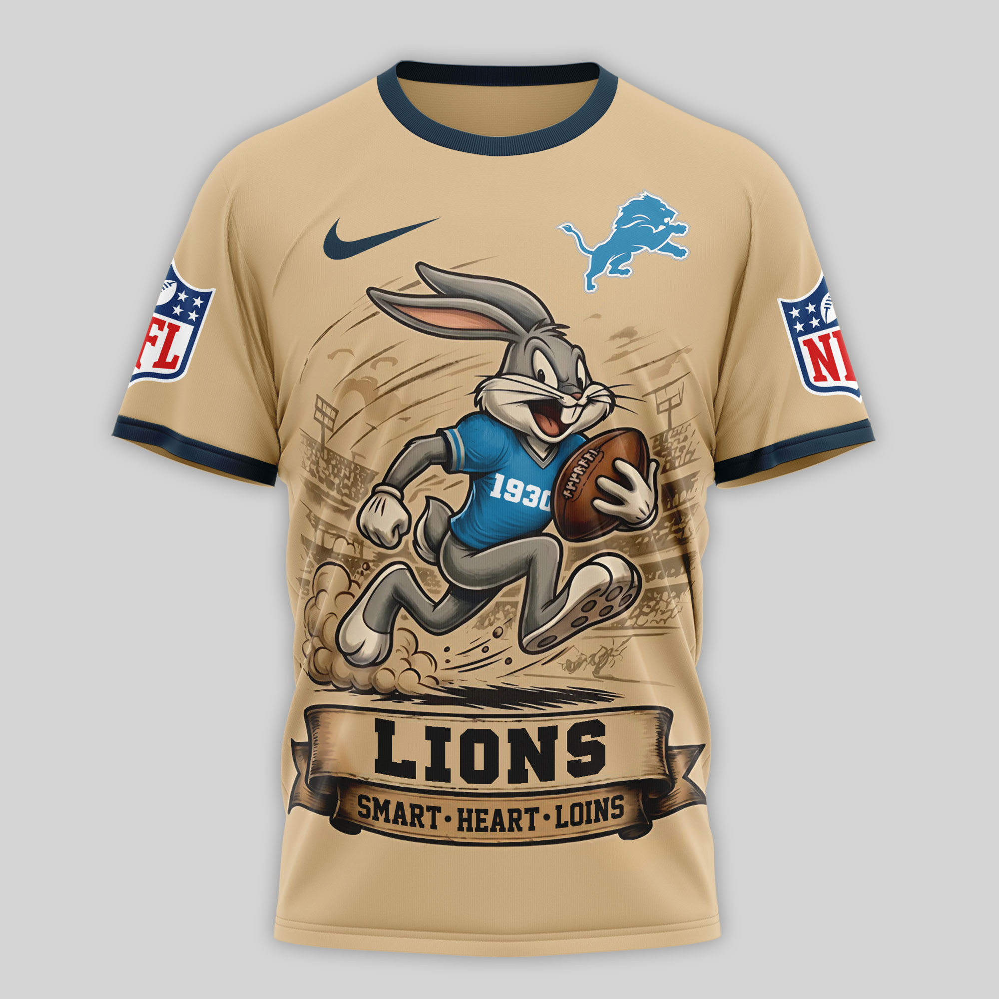 Detroit Lions x Premium NFL Old School Game Day 3D T-Shirt – Limited Edition TTH200506