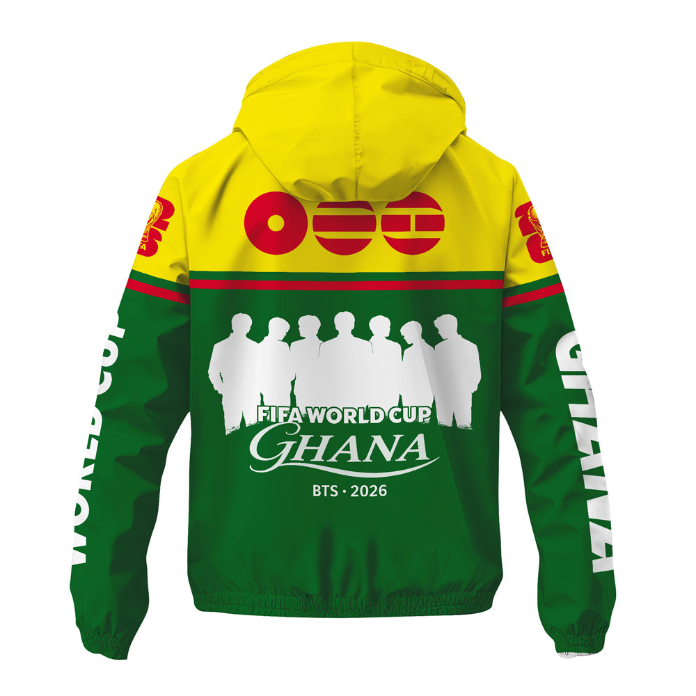 Ghana | Premium World Cup 2026 x BTS Limited Edition Windbreaker Jacket TTH200526 - Image 3