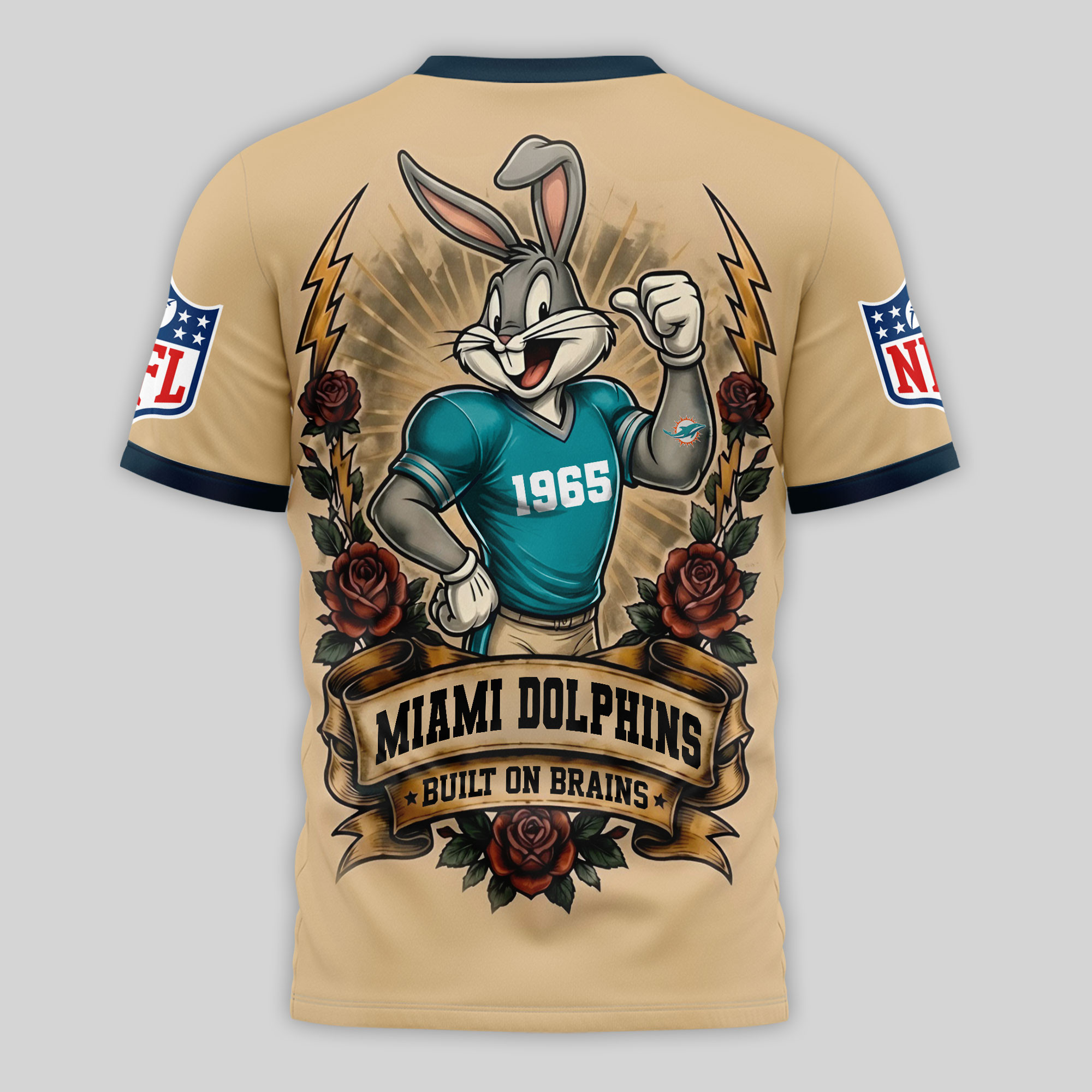 Miami Dolphins x Premium NFL Old School Game Day 3D T-Shirt – Limited Edition TTH200506 - Image 3