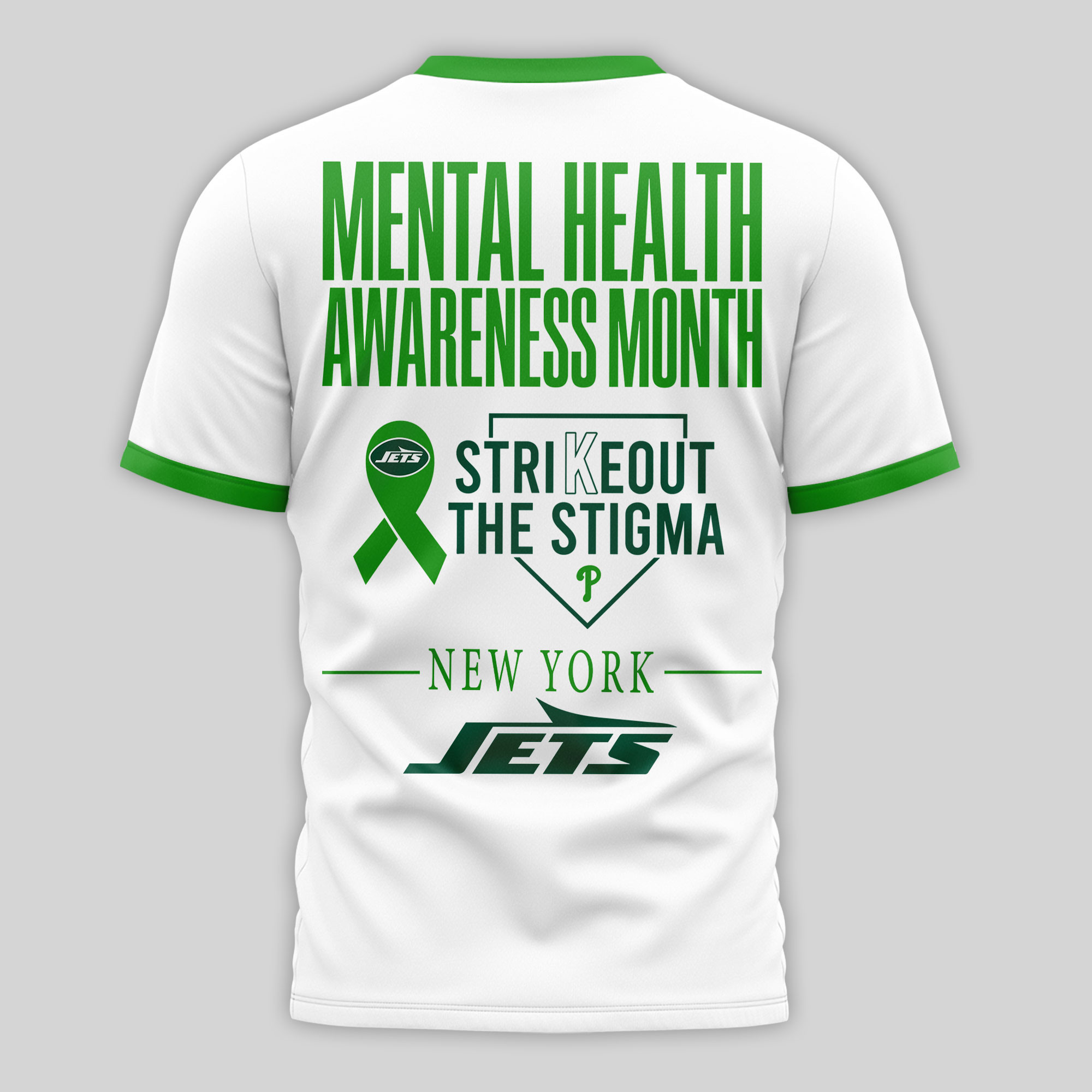 New York Jets x Premium NFL Mental Health Matters 3D T-Shirt – Limited Edition TTH200509 - Image 3