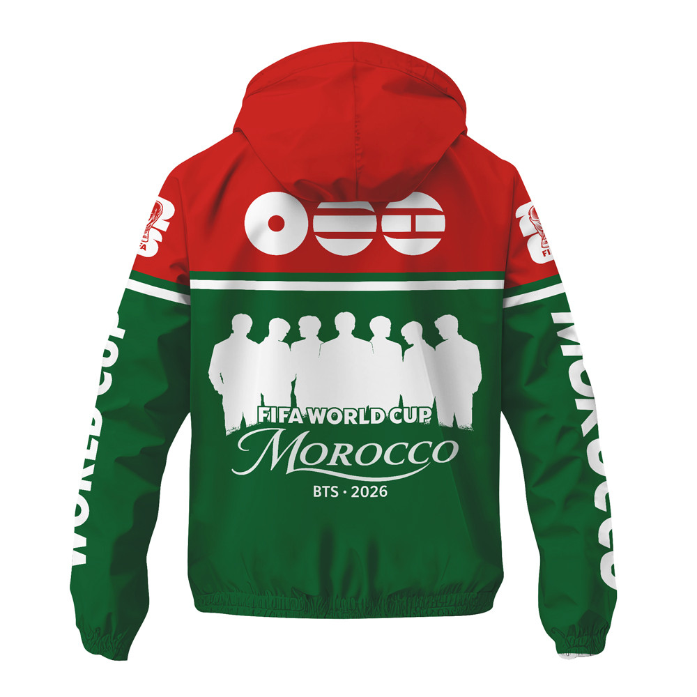 Morocco | Premium World Cup 2026 x BTS Limited Edition Windbreaker Jacket TTH200526 - Image 3