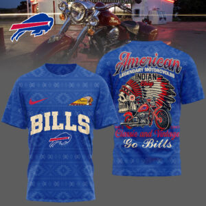 Buffalo Bills x Premium NFL Indian Motorcycle 3D T-Shirt – Limited Edition TTH200501