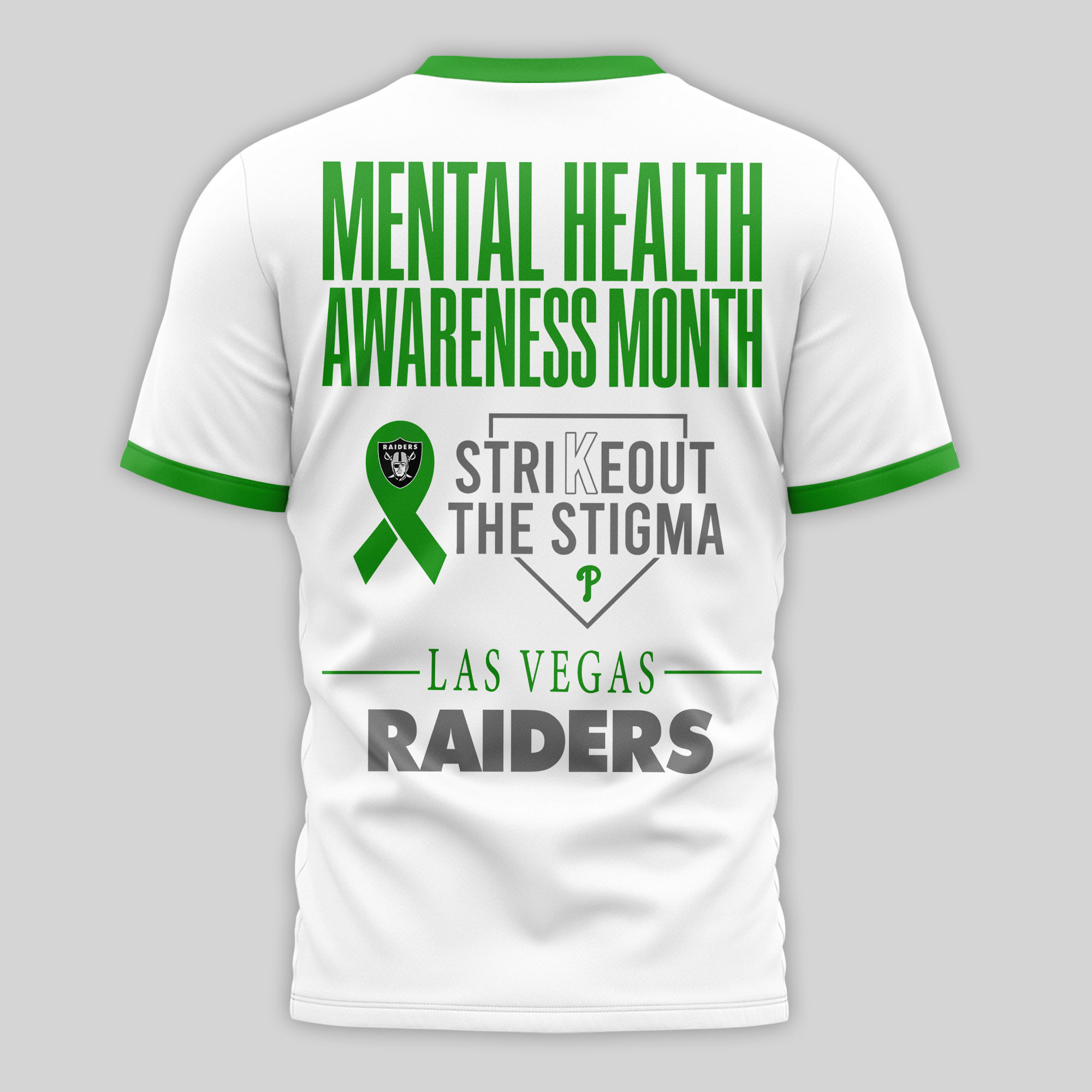 Las Vegas Raiders x Premium NFL Mental Health Matters 3D T-Shirt – Limited Edition TTH200509 - Image 3