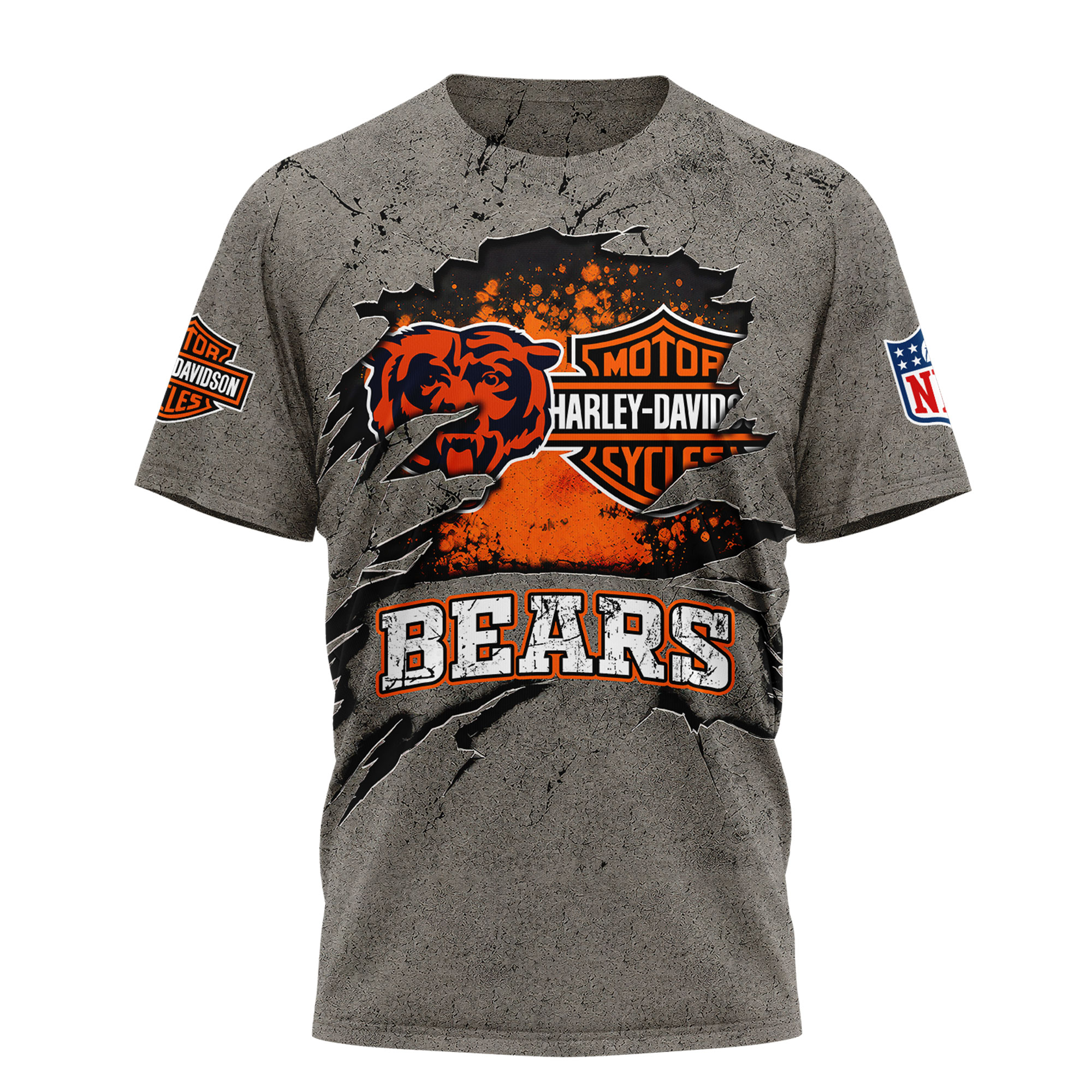Chicago Bears x Premium NFL Harley Davidson For Life 3D T-Shirt – Limited Edition TTH200510