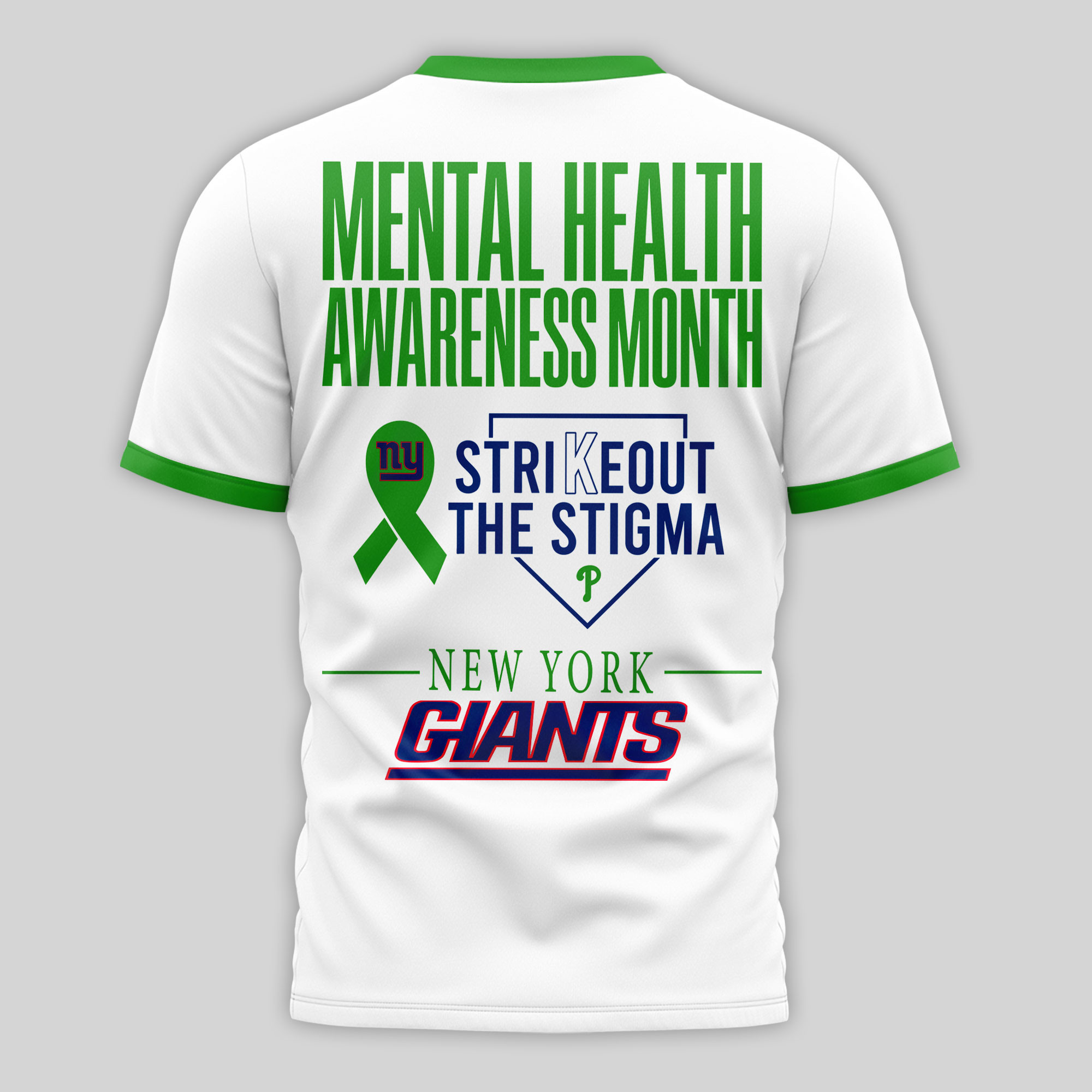 New York Giants x Premium NFL Mental Health Matters 3D T-Shirt – Limited Edition TTH200509 - Image 3