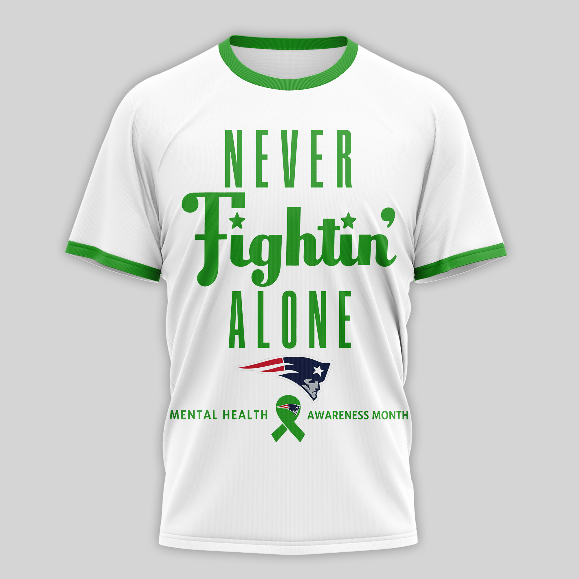 New England Patriots x Premium NFL Mental Health Matters 3D T-Shirt – Limited Edition TTH200509