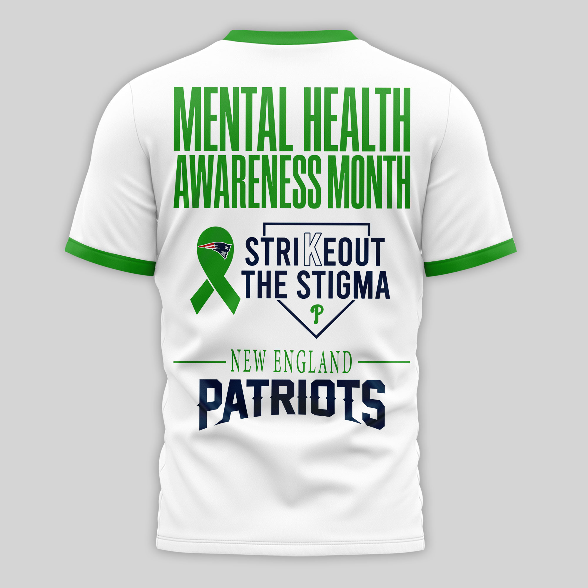New England Patriots x Premium NFL Mental Health Matters 3D T-Shirt – Limited Edition TTH200509 - Image 3
