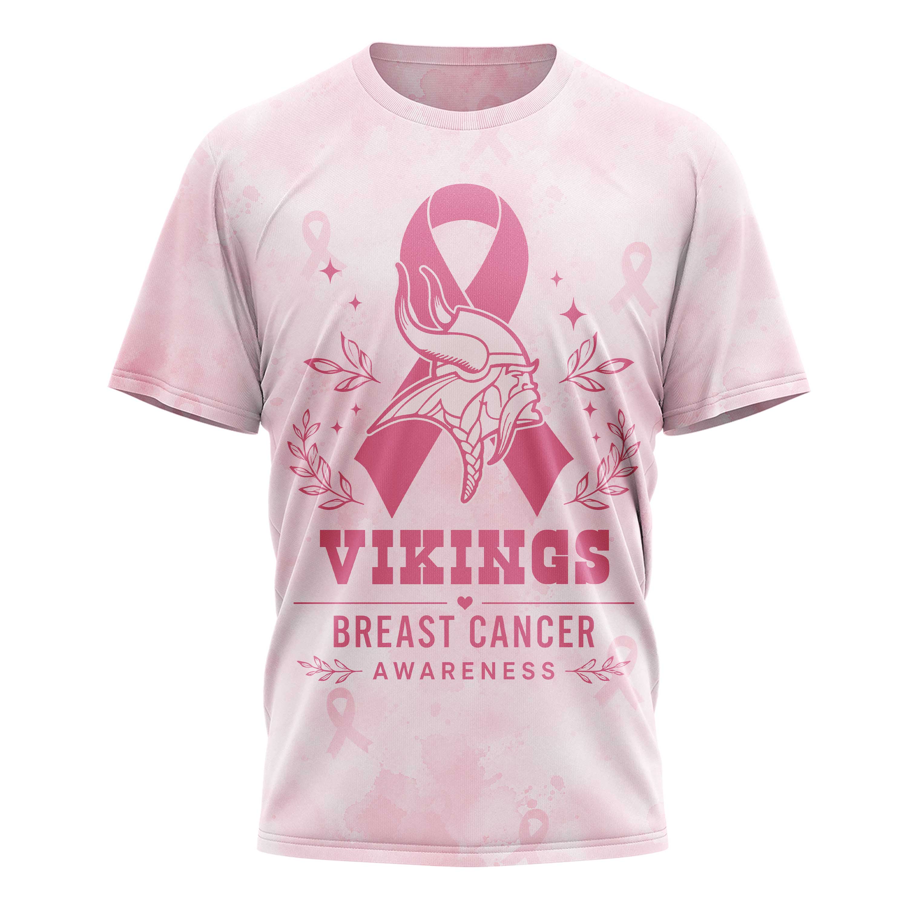 Minnesota Vikings x Premium NFL Hope Strength Support Breast Cancer 3D T-Shirt – Limited Edition TTH200508