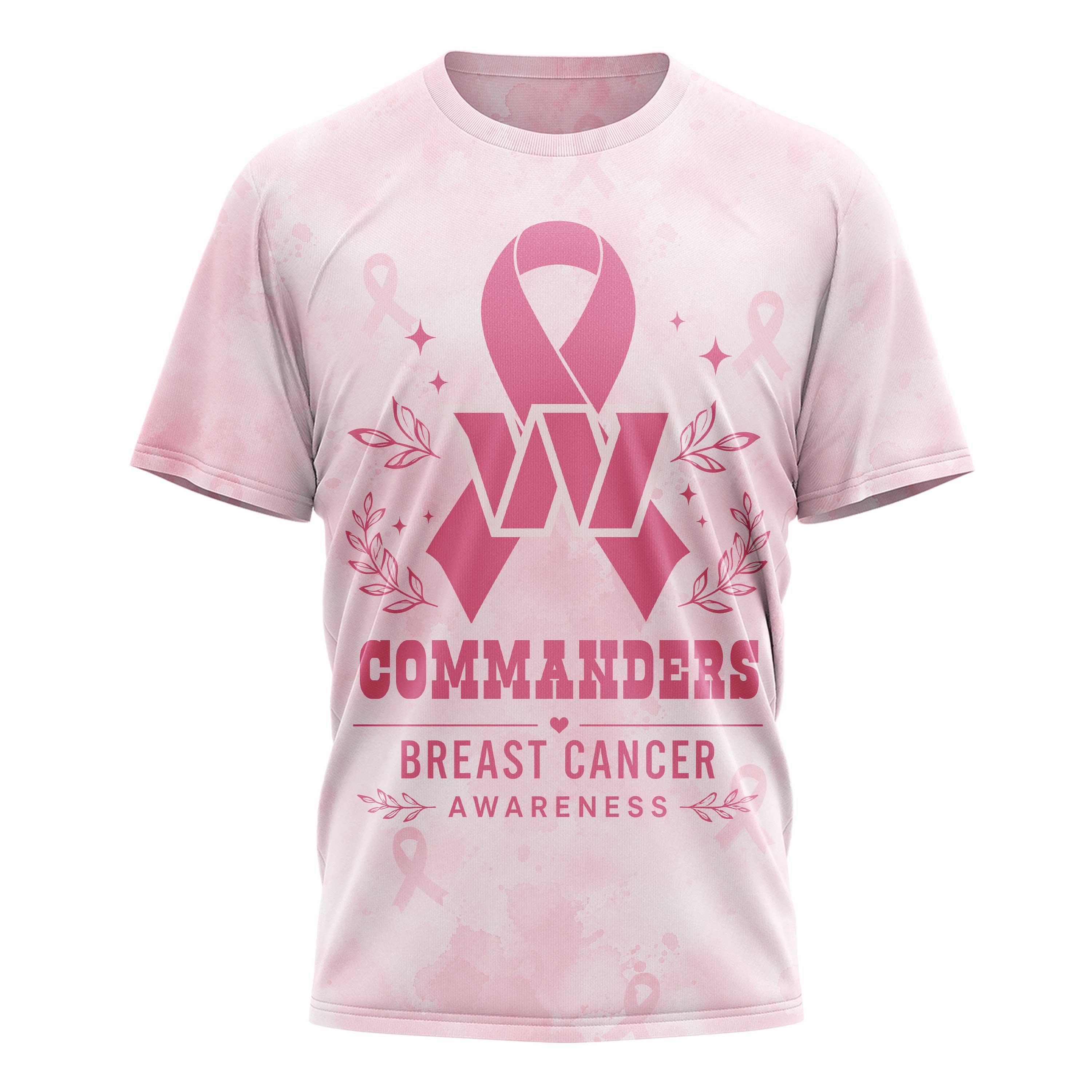 Washington Commanders x Premium NFL Hope Strength Support Breast Cancer 3D T-Shirt – Limited Edition TTH200508