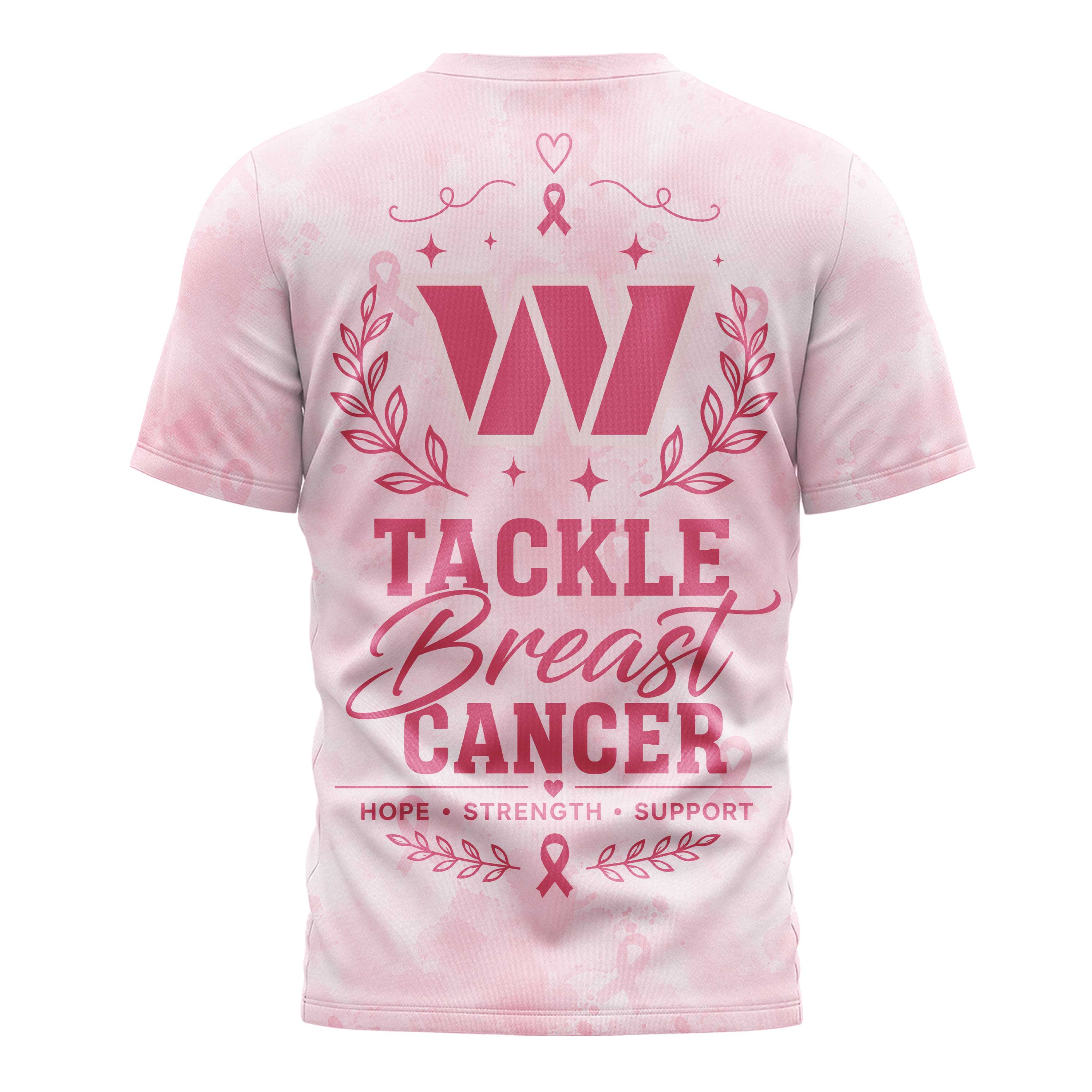 Washington Commanders x Premium NFL Hope Strength Support Breast Cancer 3D T-Shirt – Limited Edition TTH200508 - Image 3