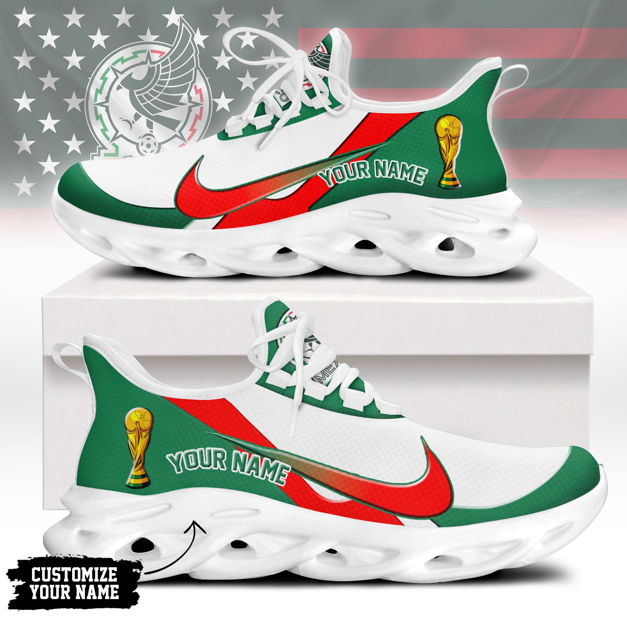 Mexico – Premium World Cup 2026 Victory Stride Custom Premium Max Soul Sneaker Shoes – Limited Edition TTH190501 - Image 2