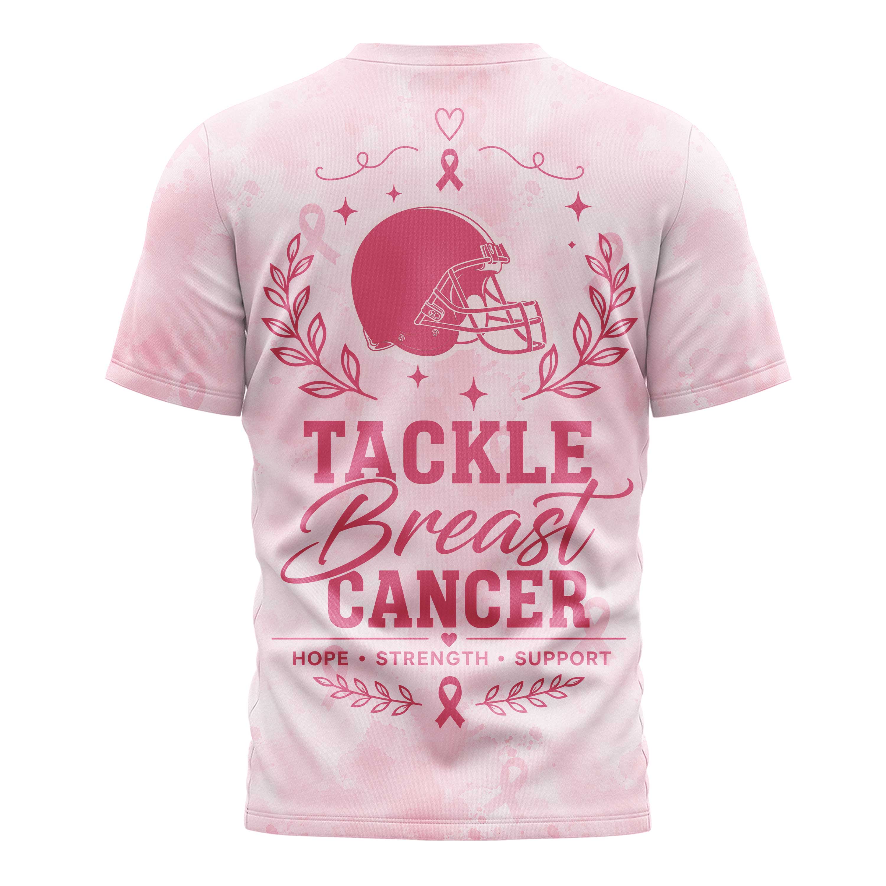 Cleveland Browns x Premium NFL Hope Strength Support Breast Cancer 3D T-Shirt – Limited Edition TTH200508 - Image 3
