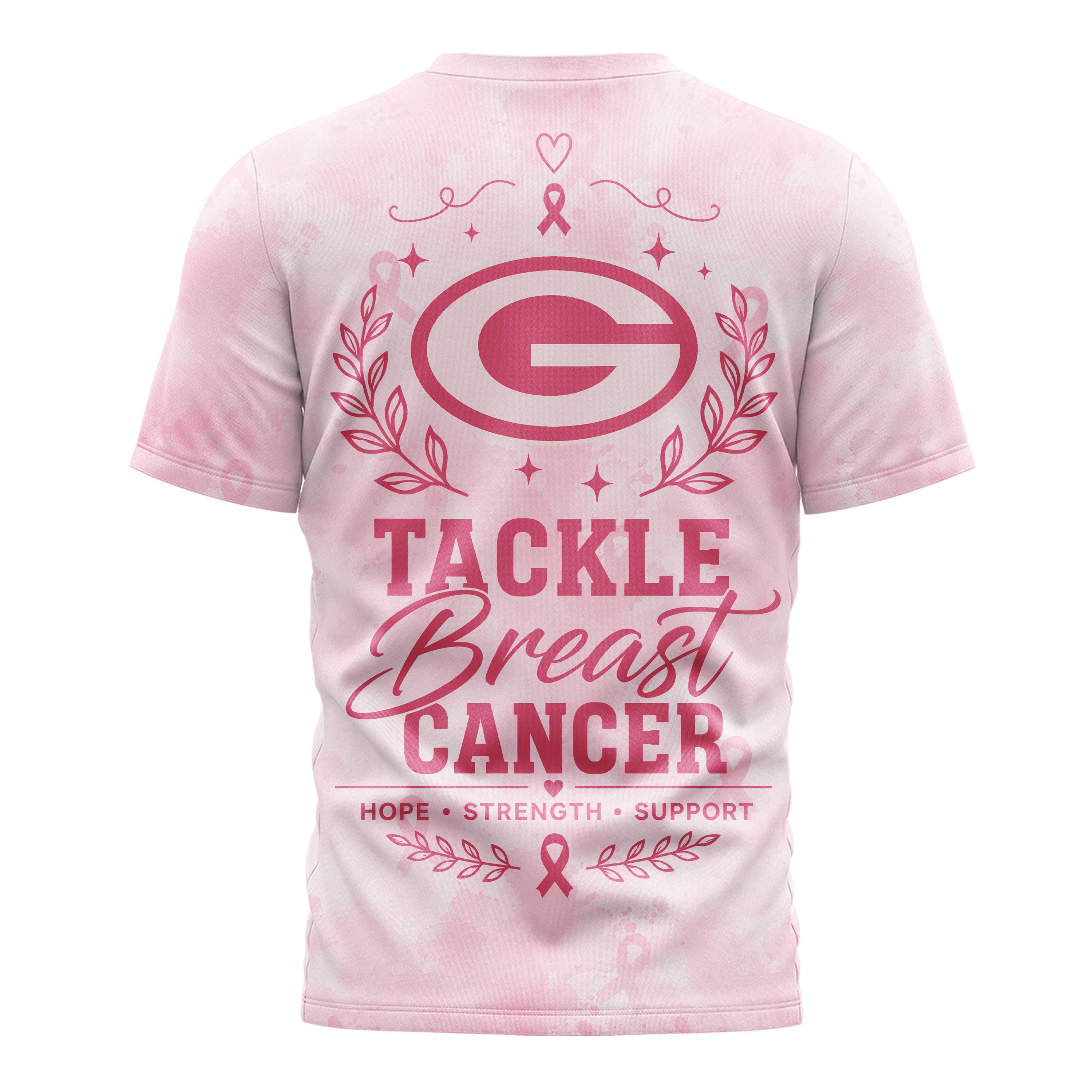 Green Bay Packers x Premium NFL Hope Strength Support Breast Cancer 3D T-Shirt – Limited Edition TTH200508 - Image 3