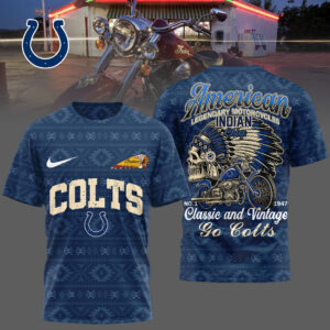 Indianapolis Colts x Premium NFL Indian Motorcycle 3D T-Shirt – Limited Edition TTH200501