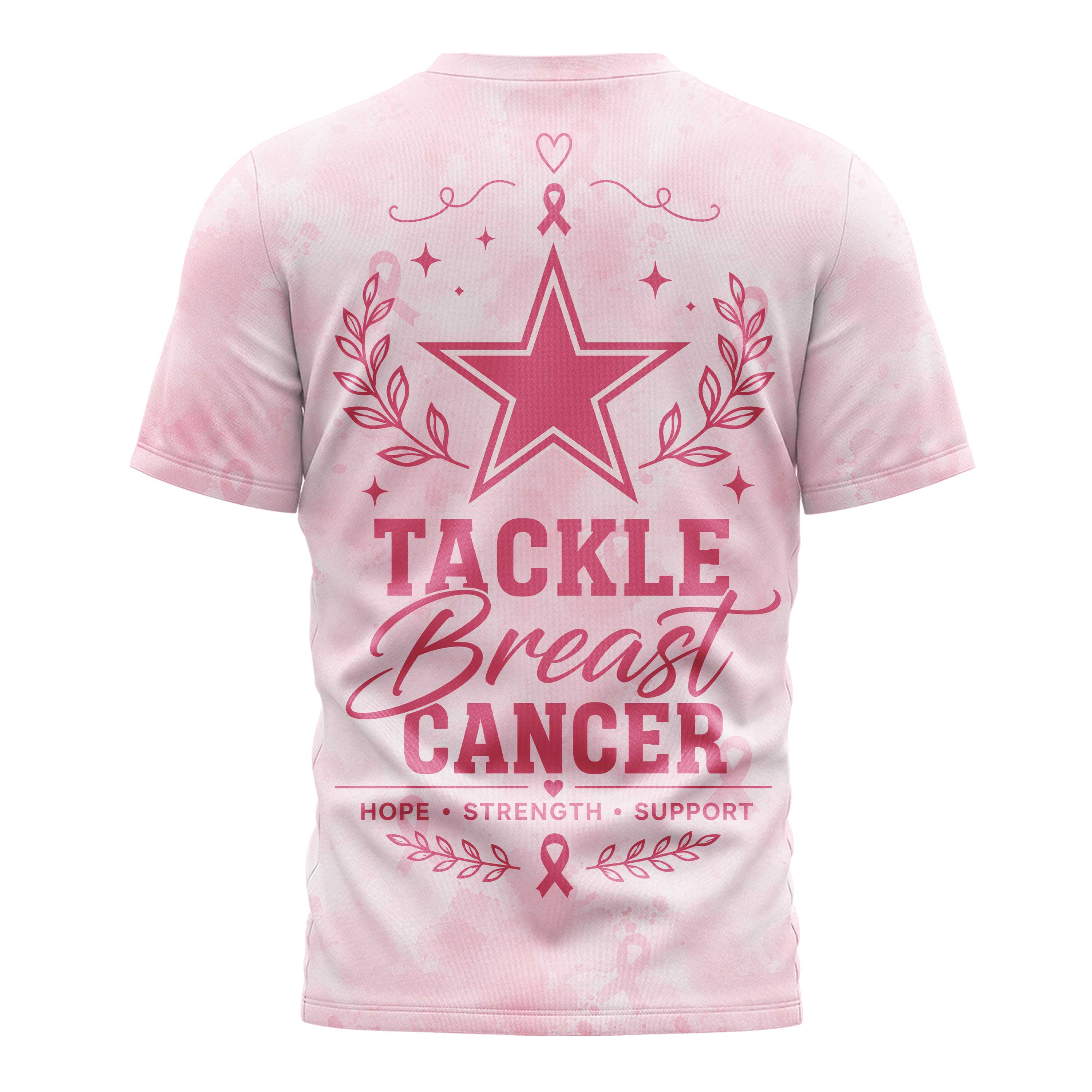 Dallas Cowboys x Premium NFL Hope Strength Support Breast Cancer 3D T-Shirt – Limited Edition TTH200508 - Image 3