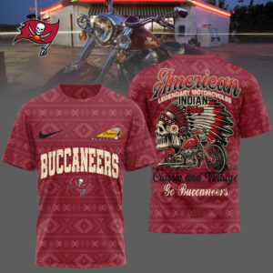 Tampa Bay Buccaneers x Premium NFL Indian Motorcycle 3D T-Shirt – Limited Edition TTH200501