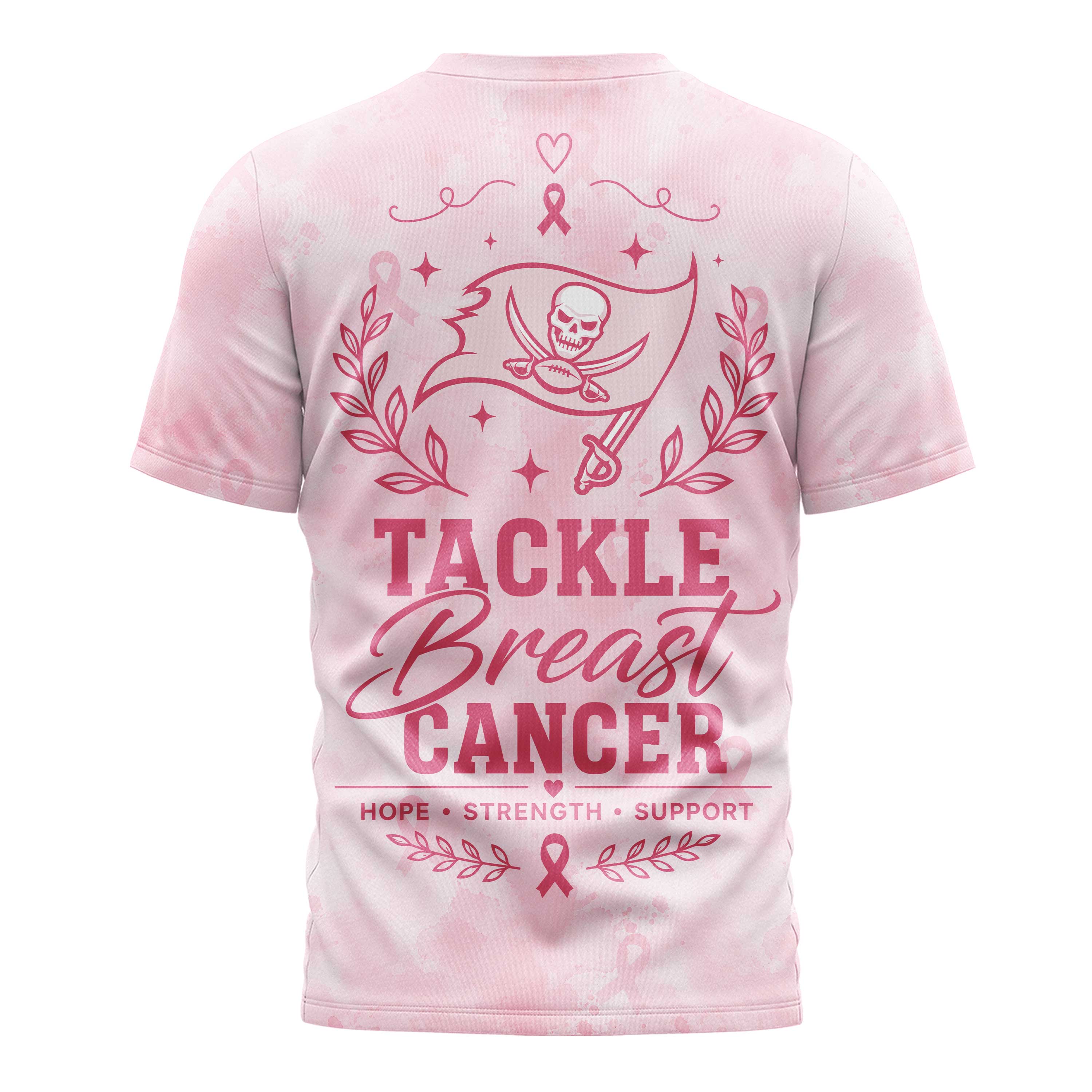 Tampa Bay Buccaneers x Premium NFL Hope Strength Support Breast Cancer 3D T-Shirt – Limited Edition TTH200508 - Image 3
