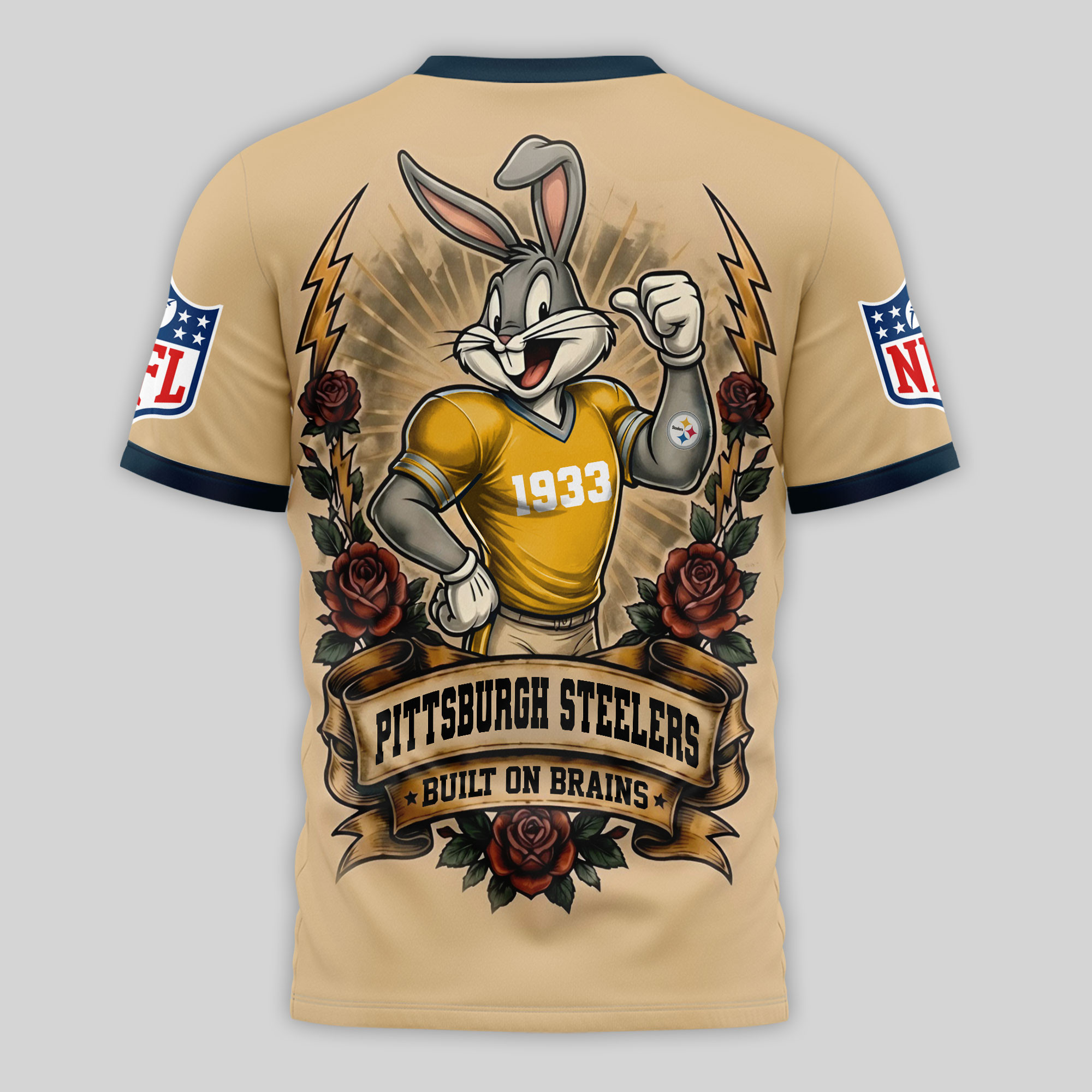 Pittsburgh Steelers x Premium NFL Old School Game Day 3D T-Shirt – Limited Edition TTH200506 - Image 3