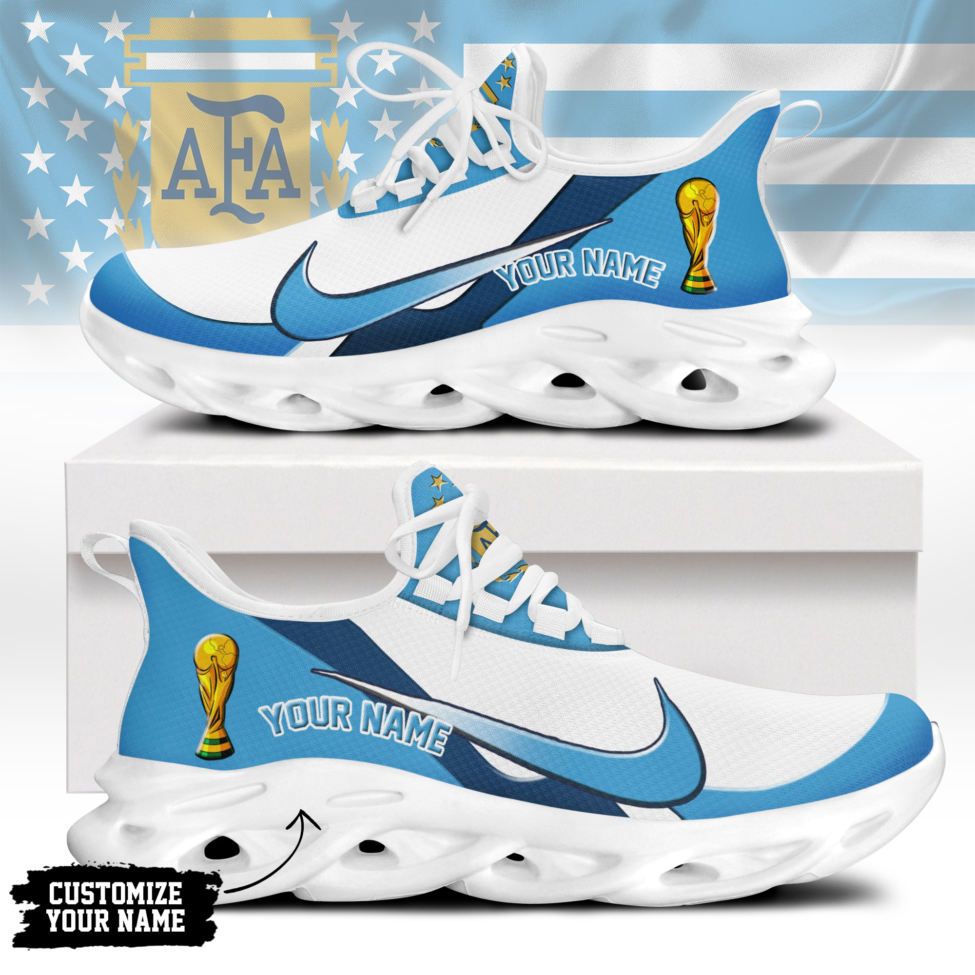 Argentina – Premium World Cup 2026 Victory Stride Custom Premium Max Soul Sneaker Shoes – Limited Edition TTH190501 - Image 2