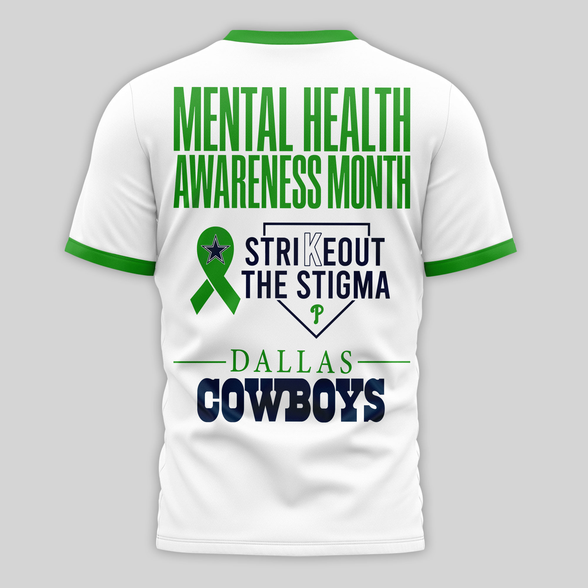 Dallas Cowboys x Premium NFL Mental Health Matters 3D T-Shirt – Limited Edition TTH200509 - Image 3