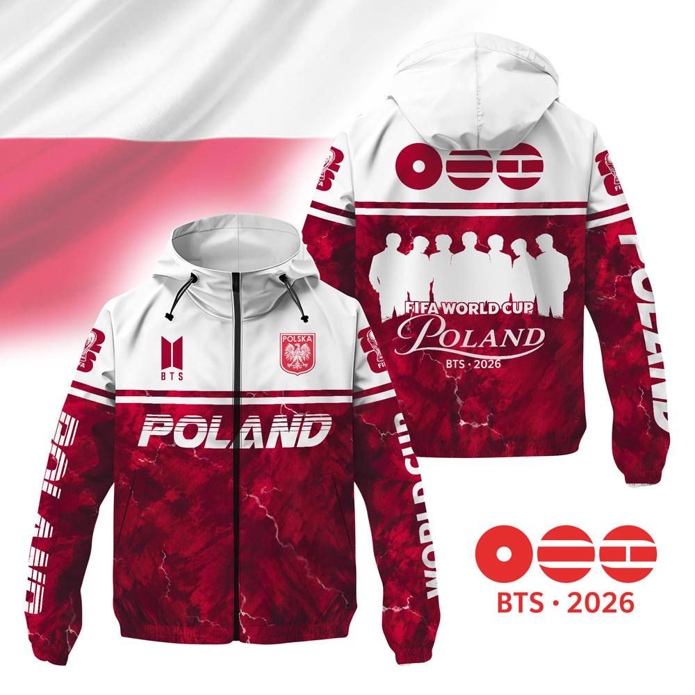 Poland | Premium World Cup 2026 x BTS Limited Edition Windbreaker Jacket TTH200526 - Image 2