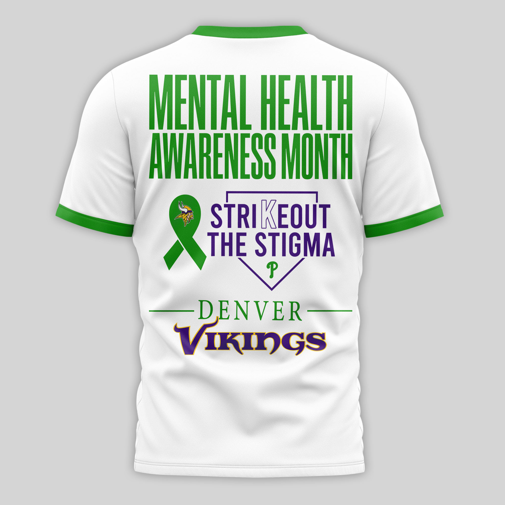 Minnesota Vikings x Premium NFL Mental Health Matters 3D T-Shirt – Limited Edition TTH200509 - Image 3