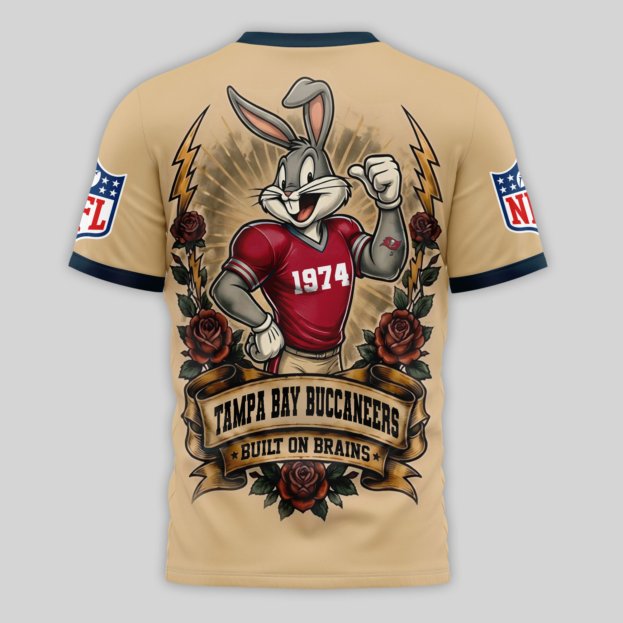 Tampa Bay Buccaneers x Premium NFL Old School Game Day 3D T-Shirt – Limited Edition TTH200506 - Image 3