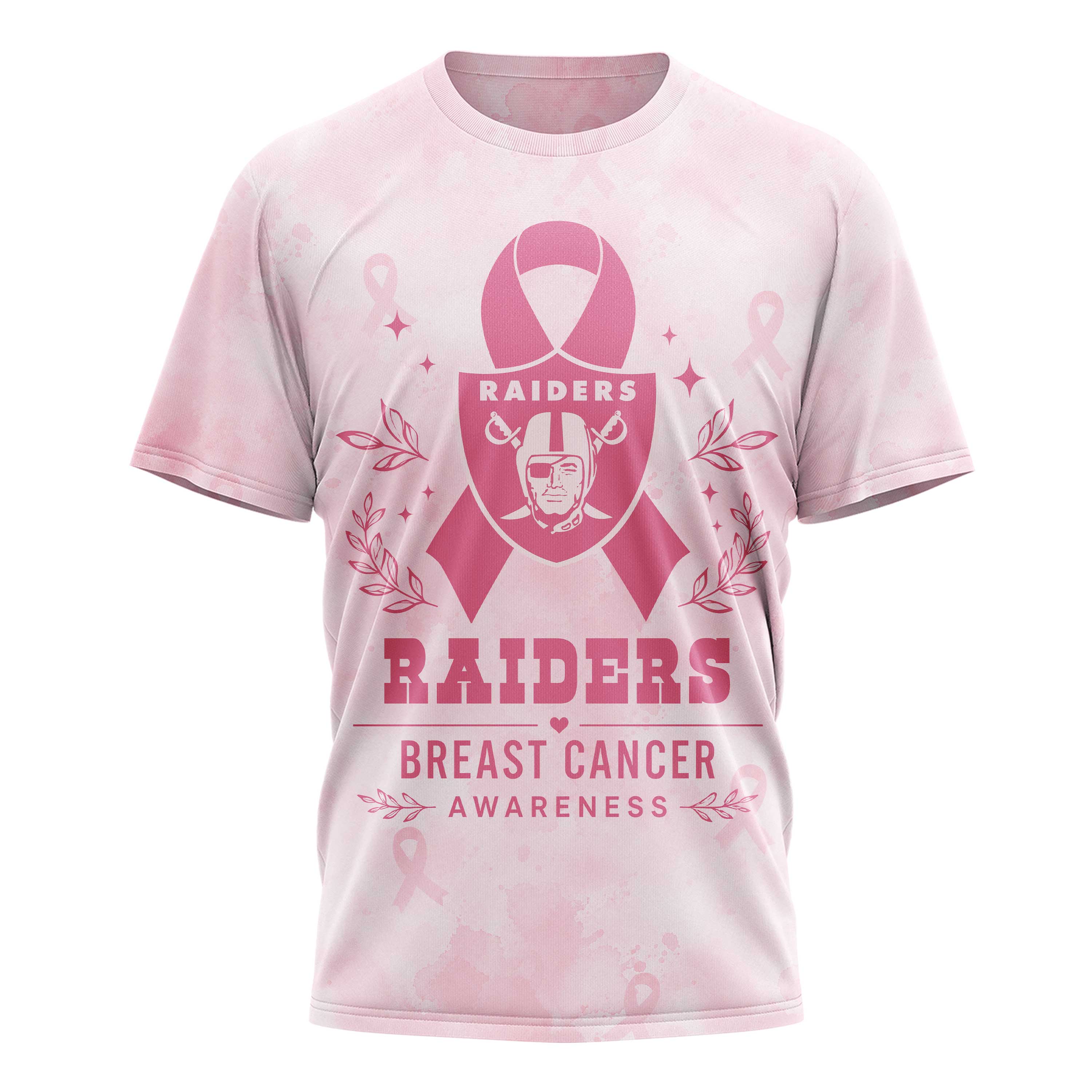 Las Vegas Raiders x Premium NFL Hope Strength Support Breast Cancer 3D T-Shirt – Limited Edition TTH200508