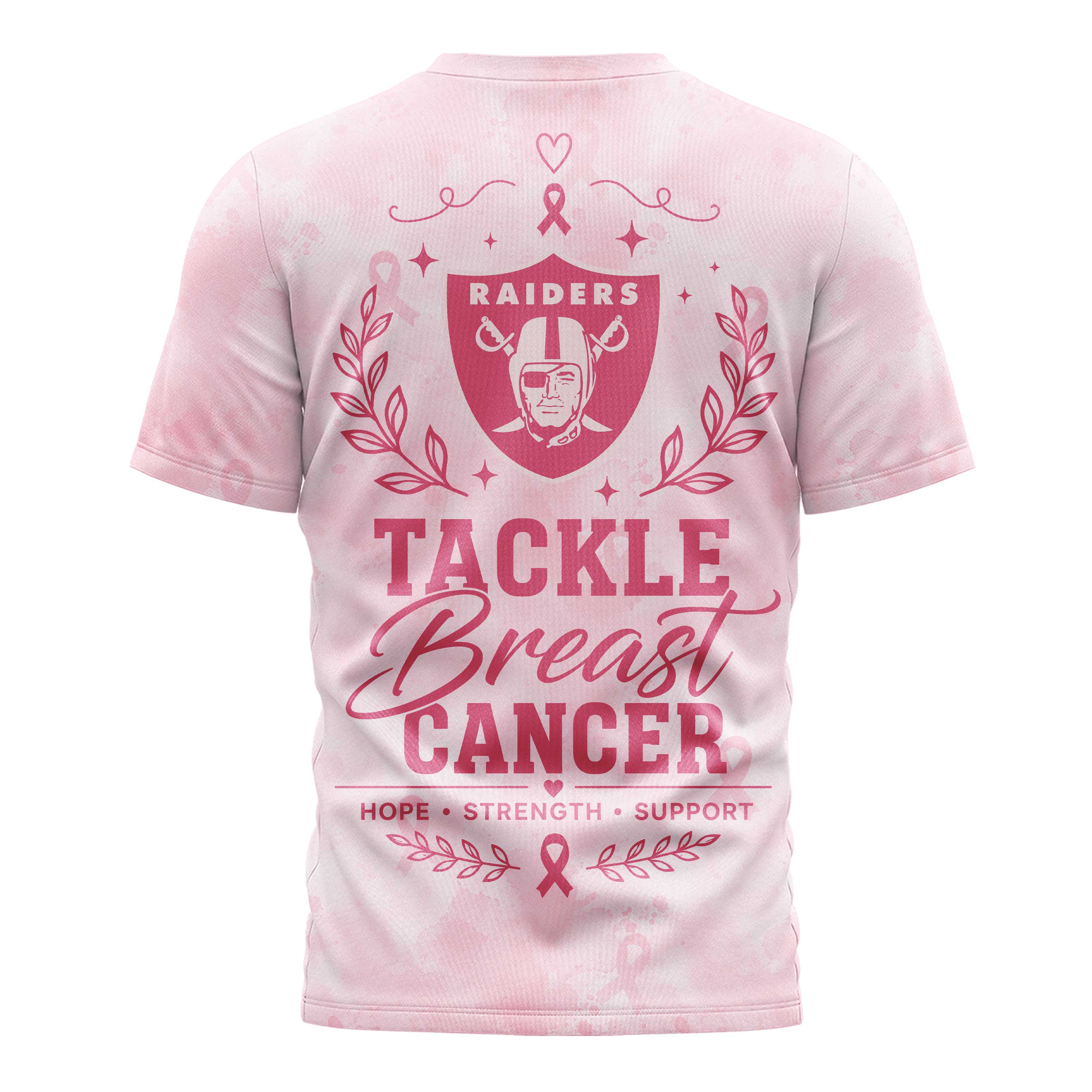 Las Vegas Raiders x Premium NFL Hope Strength Support Breast Cancer 3D T-Shirt – Limited Edition TTH200508 - Image 3