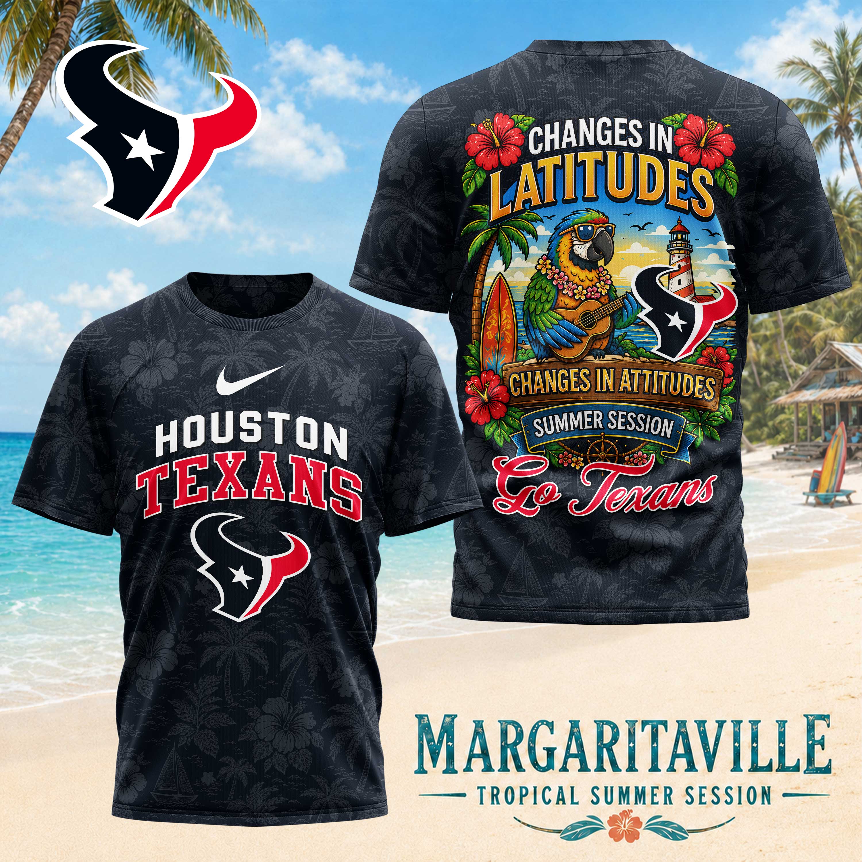 Houston Texans x Premium NFL Changes in Latitudes 3D T-Shirt – Limited Edition TTH200507 - Image 2