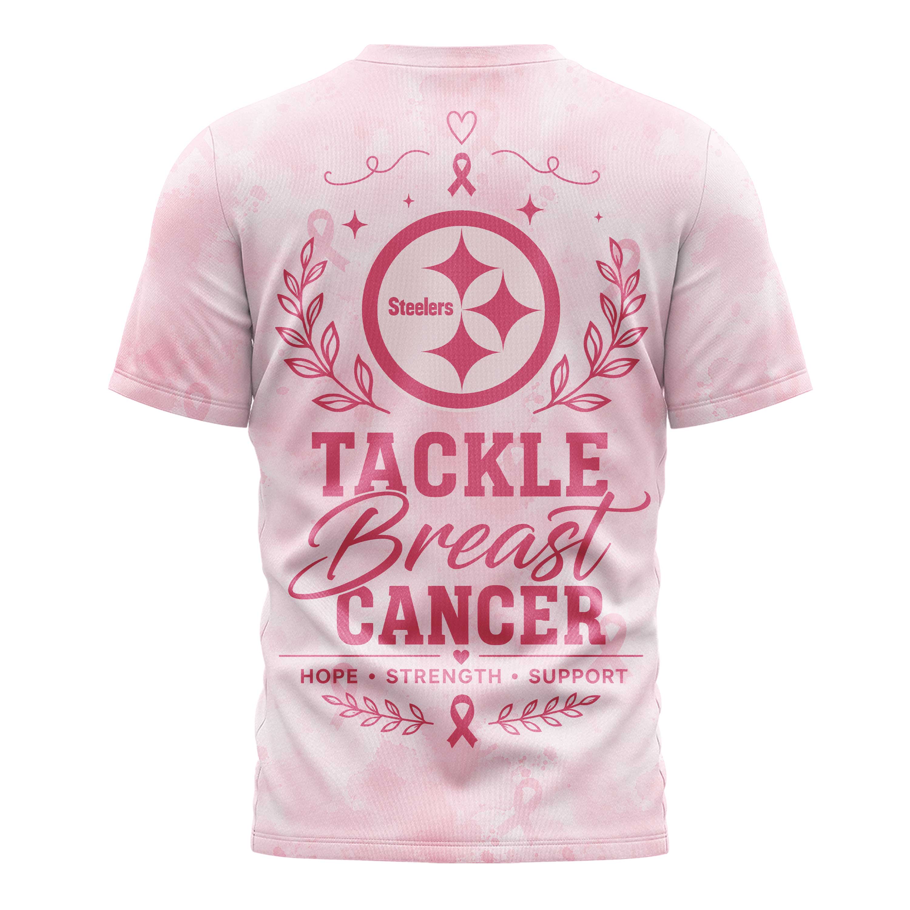Pittsburgh Steelers x Premium NFL Hope Strength Support Breast Cancer 3D T-Shirt – Limited Edition TTH200508