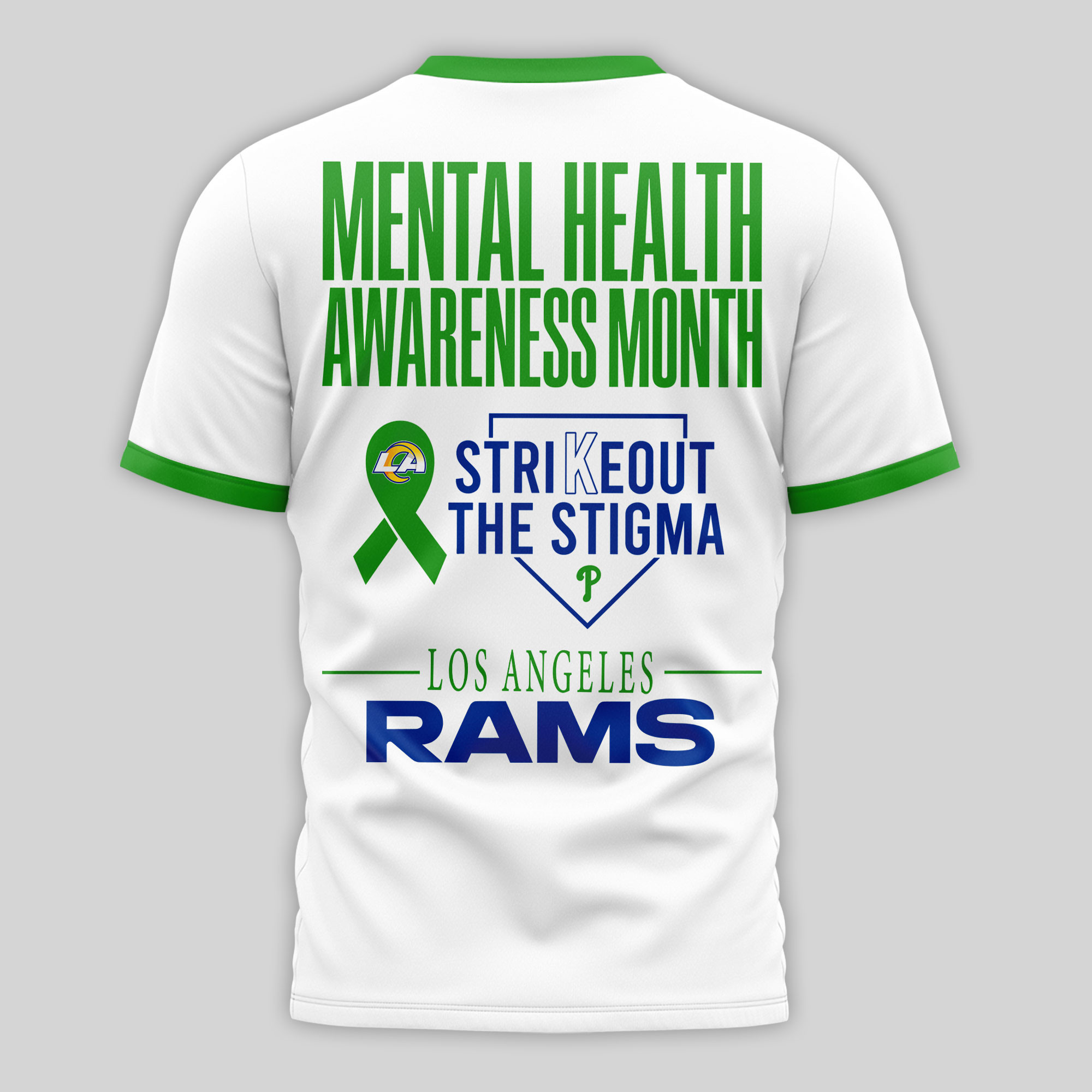 Los Angeles Rams x Premium NFL Mental Health Matters 3D T-Shirt – Limited Edition TTH200509 - Image 3